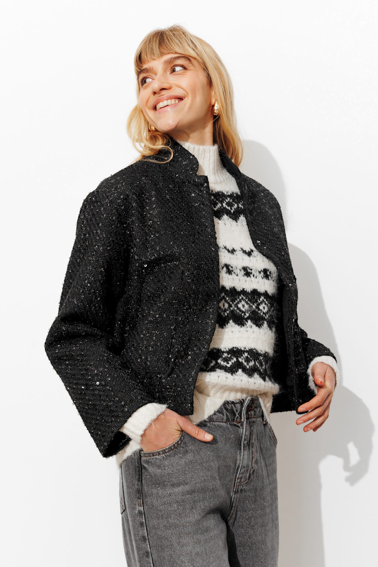 Veste tweedée Femme