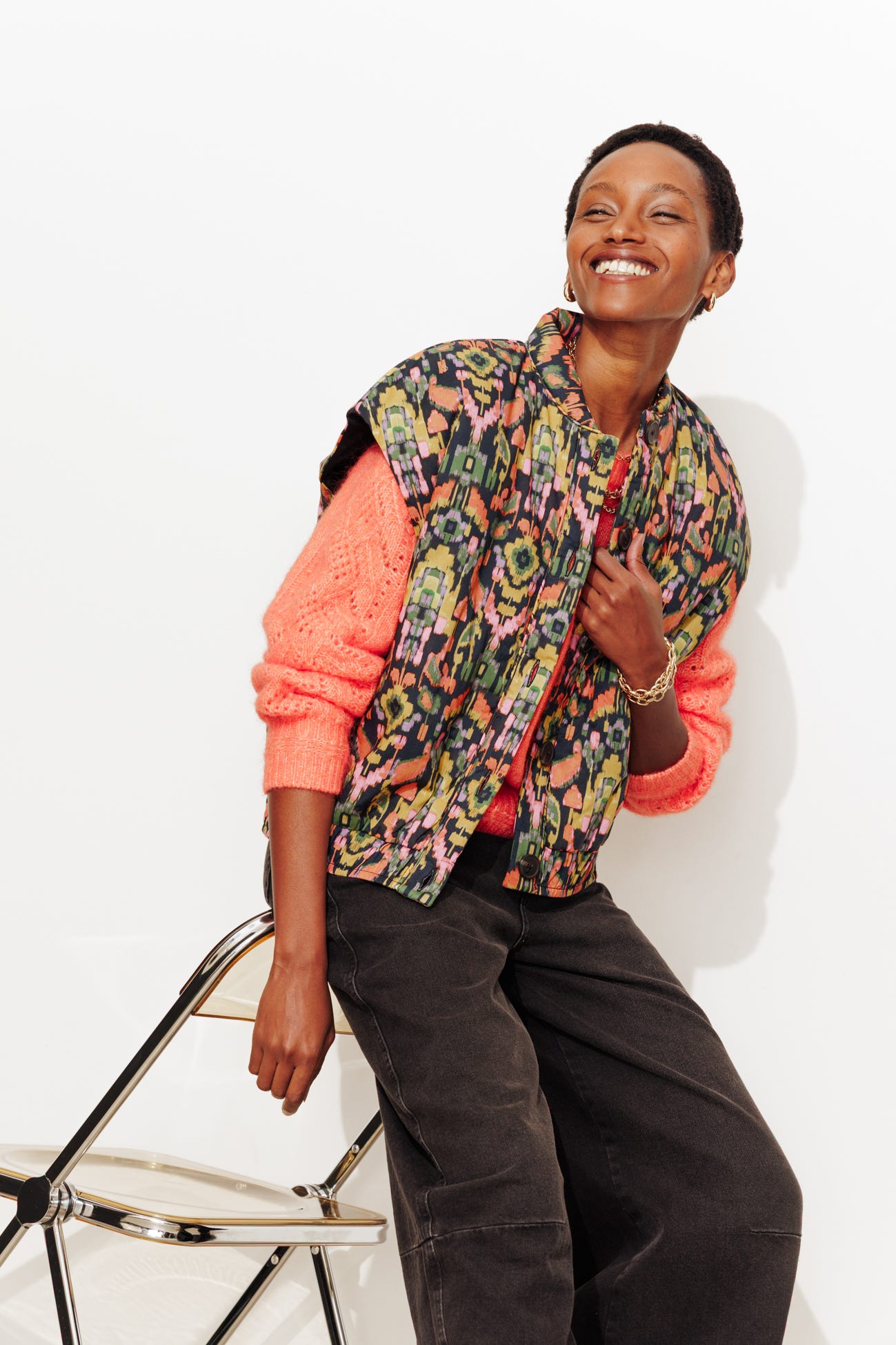 Giubbotto smanicato ikat