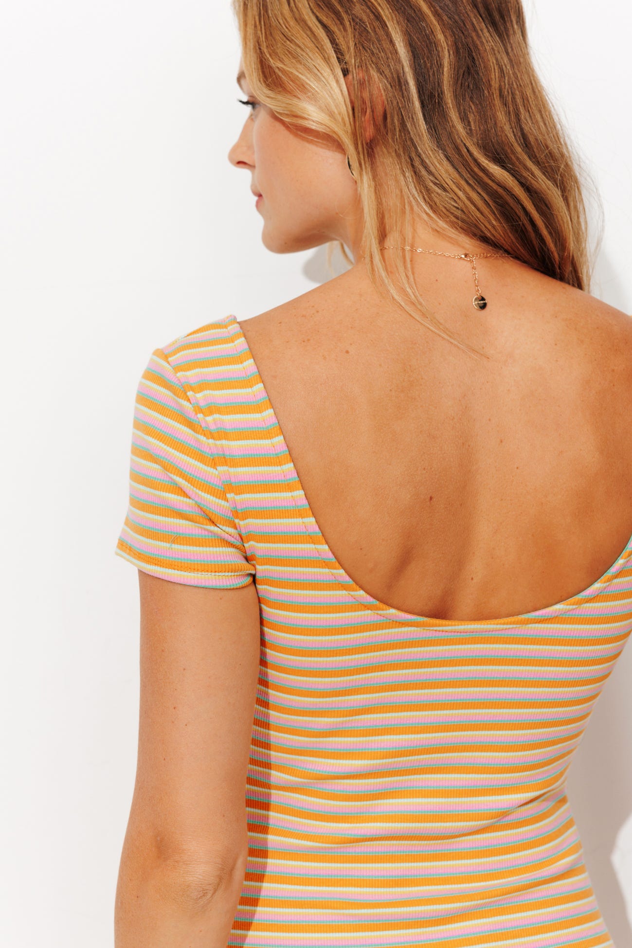 Gestreifter Rippjersey-Body