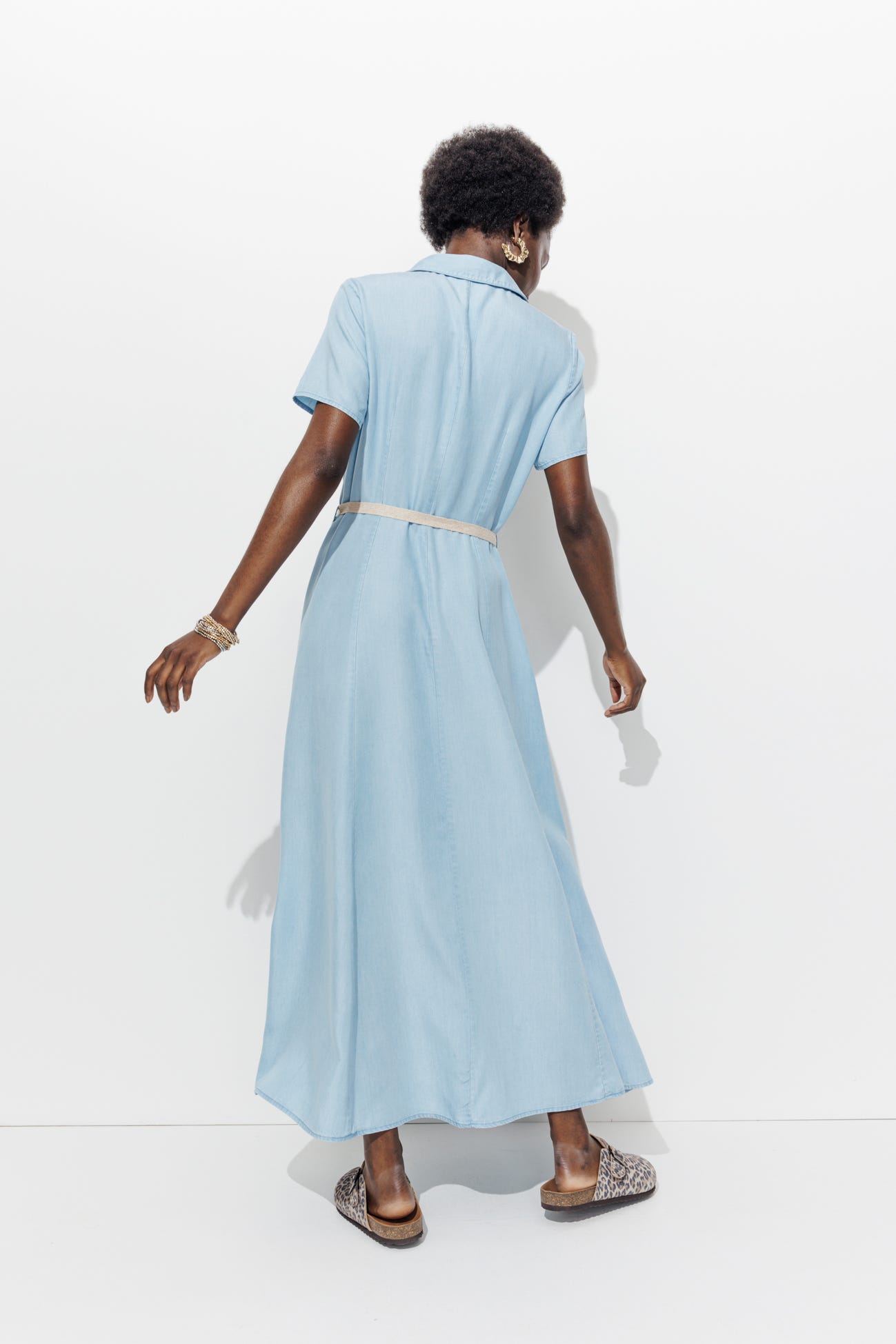 Langes Hemdblusenkleid