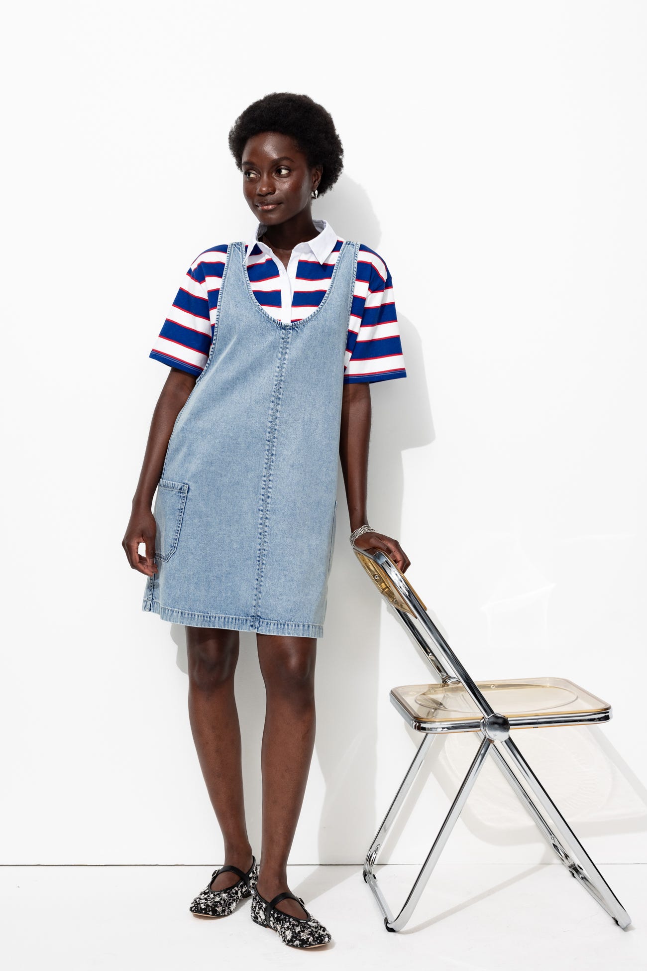 Abito salopette in denim