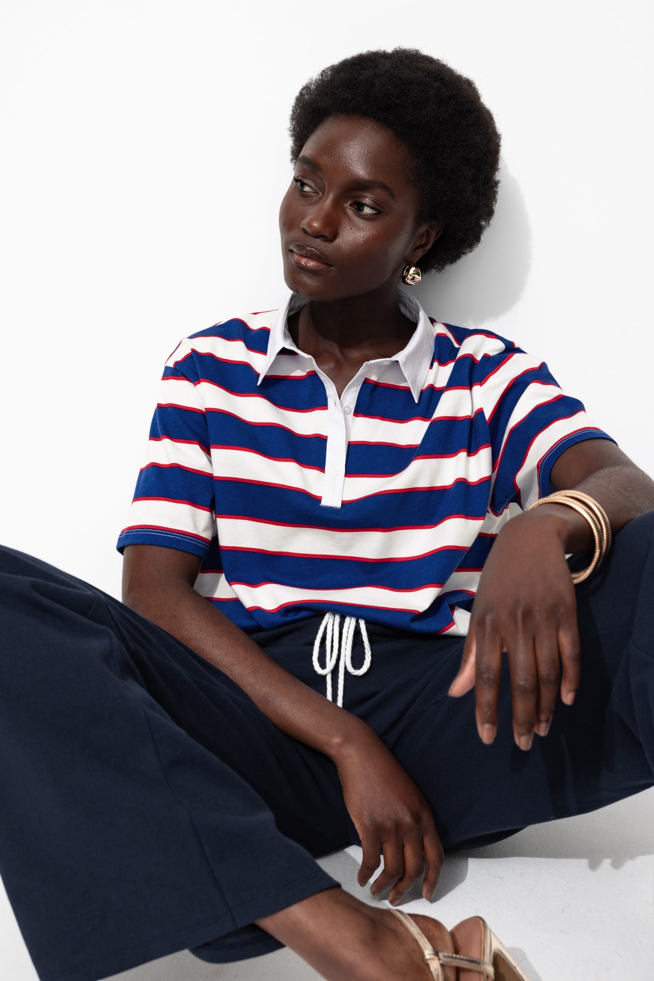 Polo rayé Femme
