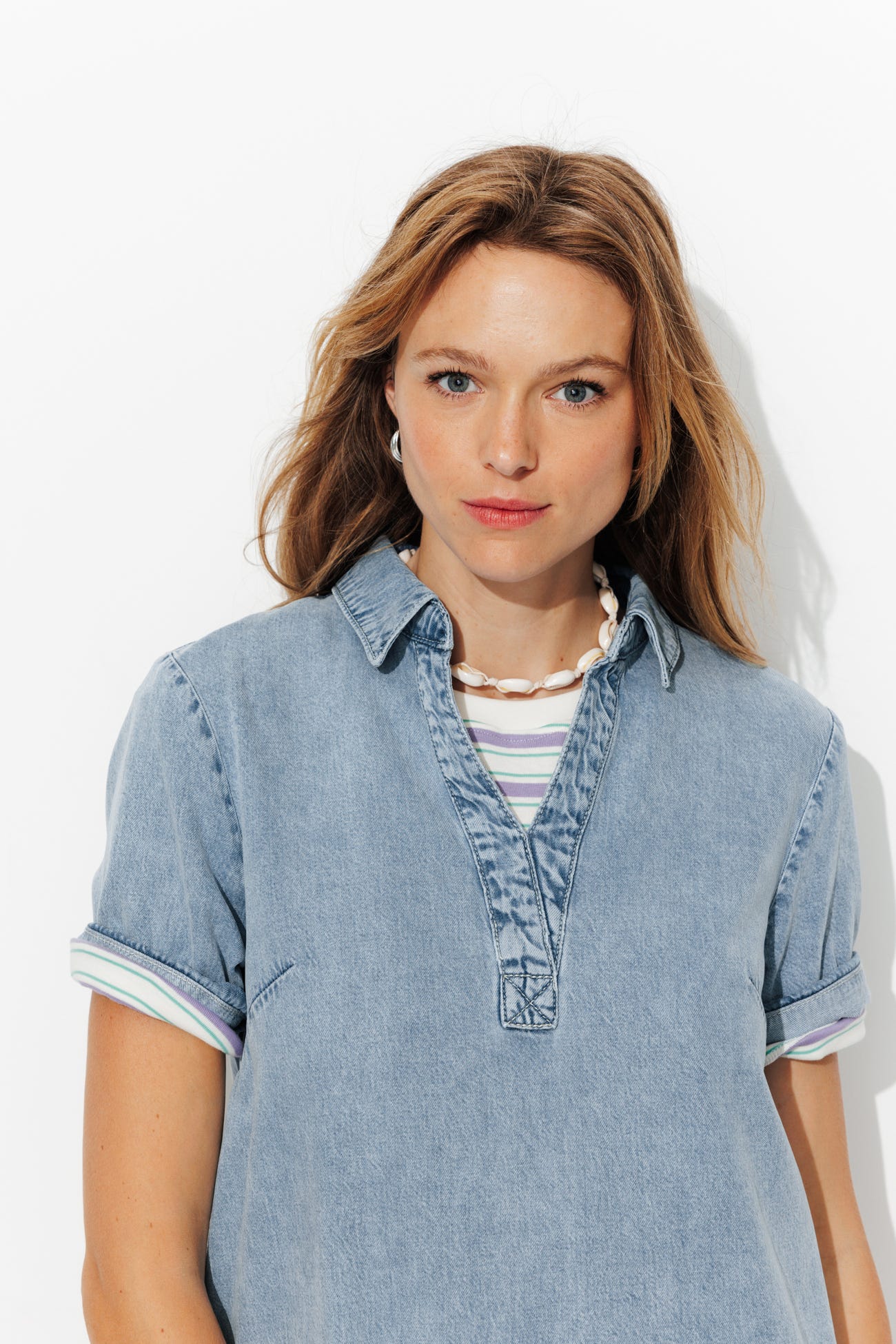 Robe-tunique en lyocell Femme
