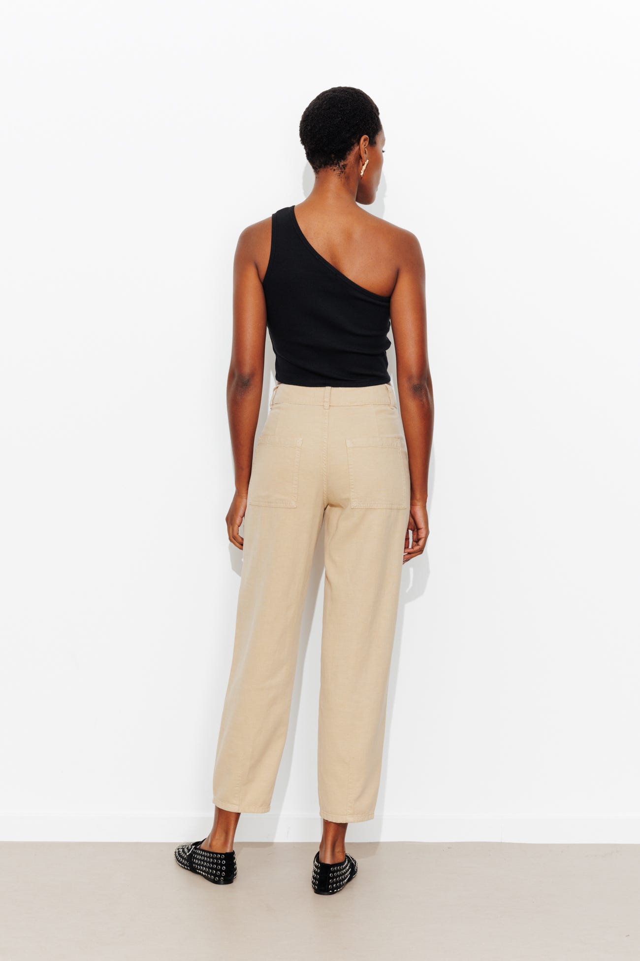 Ribbed jersey crop top