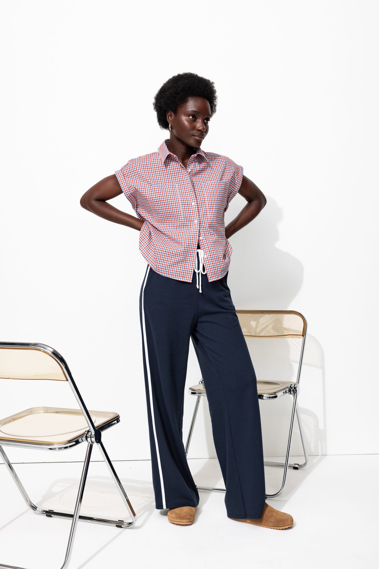 Chemise à carreaux Femme