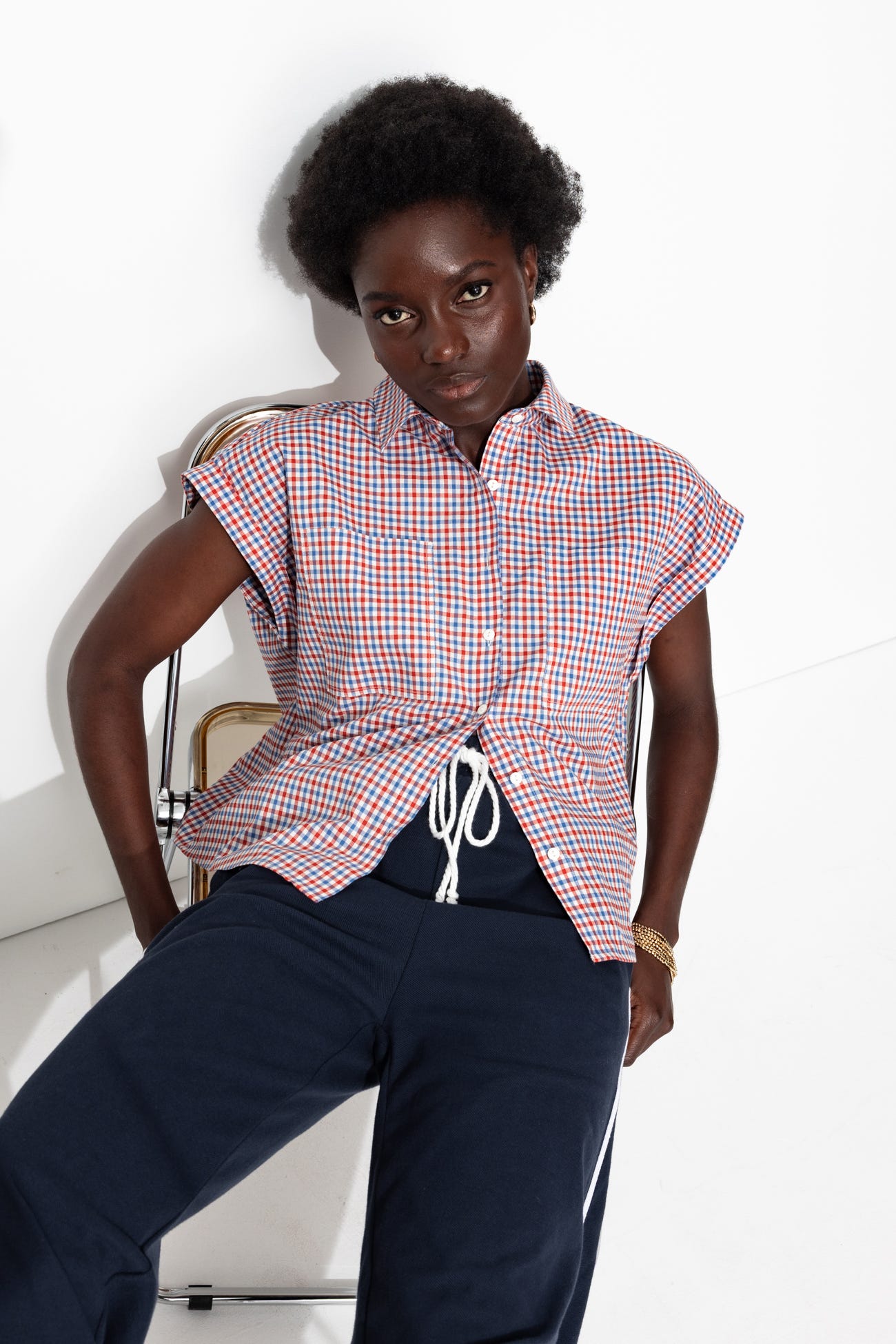 Chemise à carreaux Femme