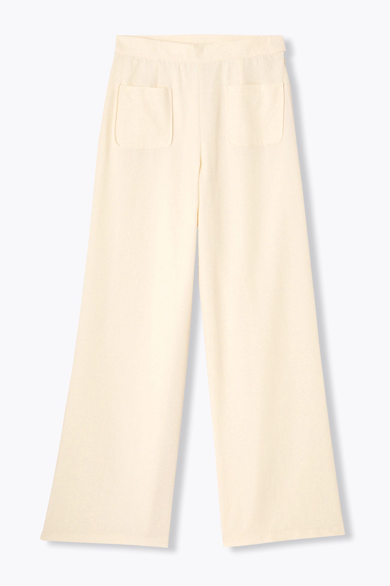 Pantalon large taille haute