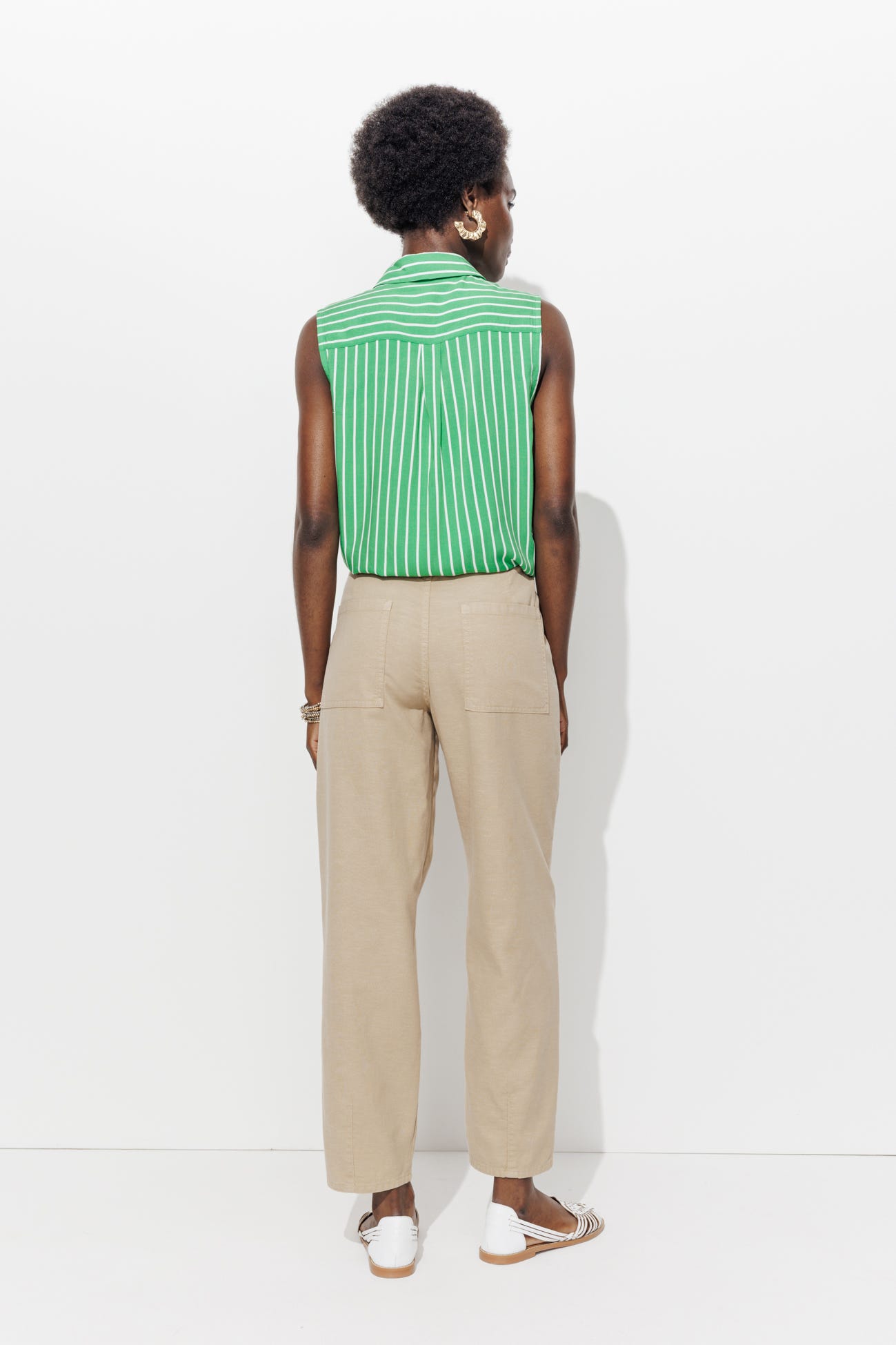Pantaloni linea carrot v. alta