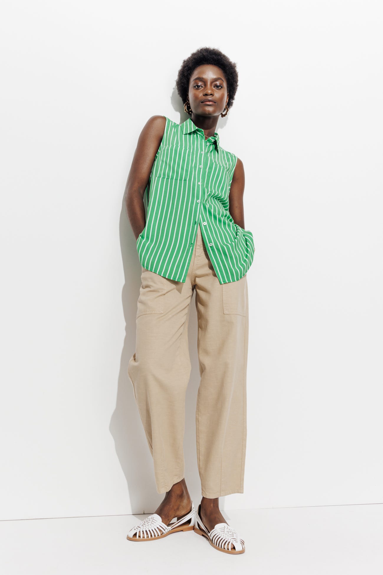 Pantalon carrot taille haute