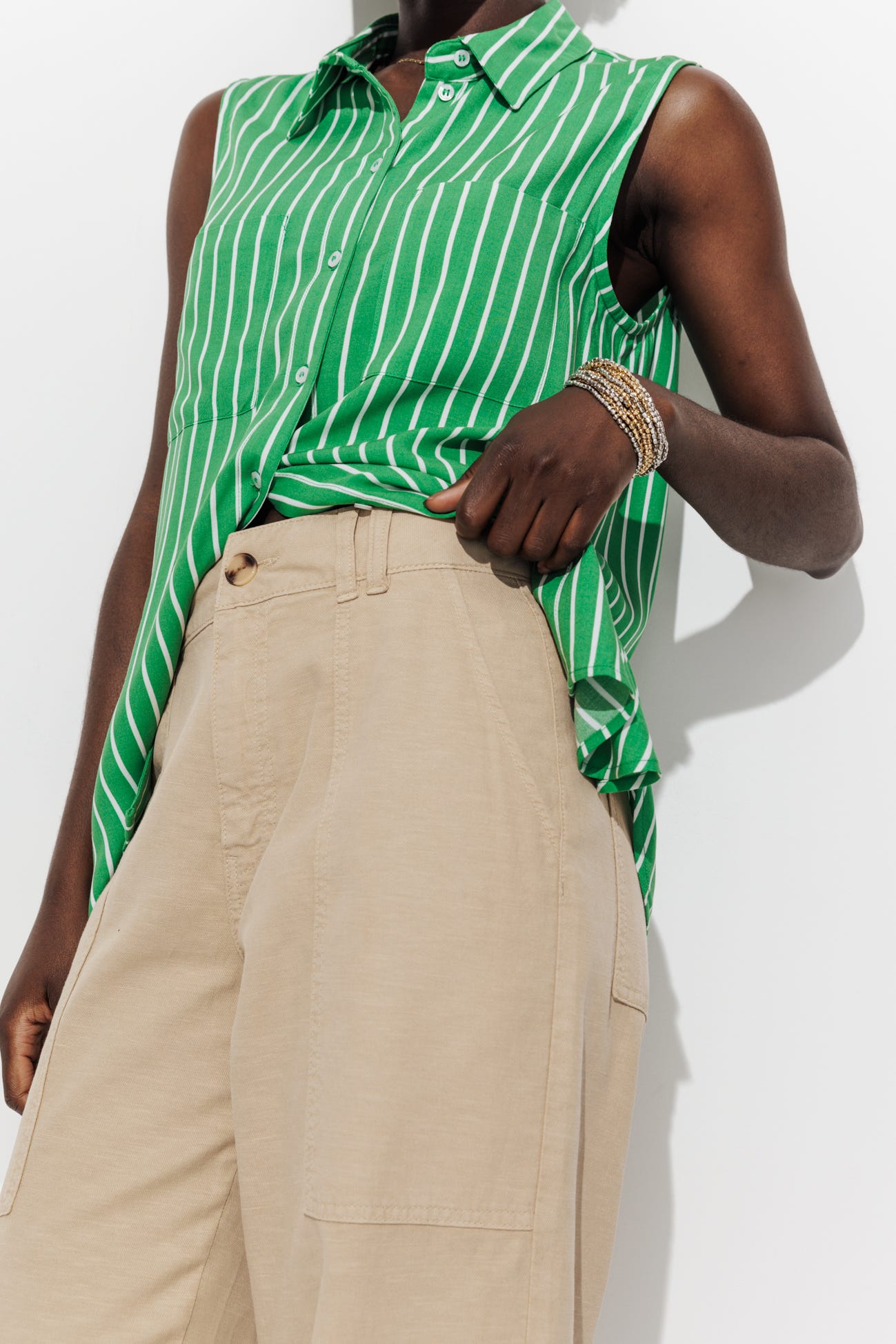 Pantaloni linea carrot v. alta