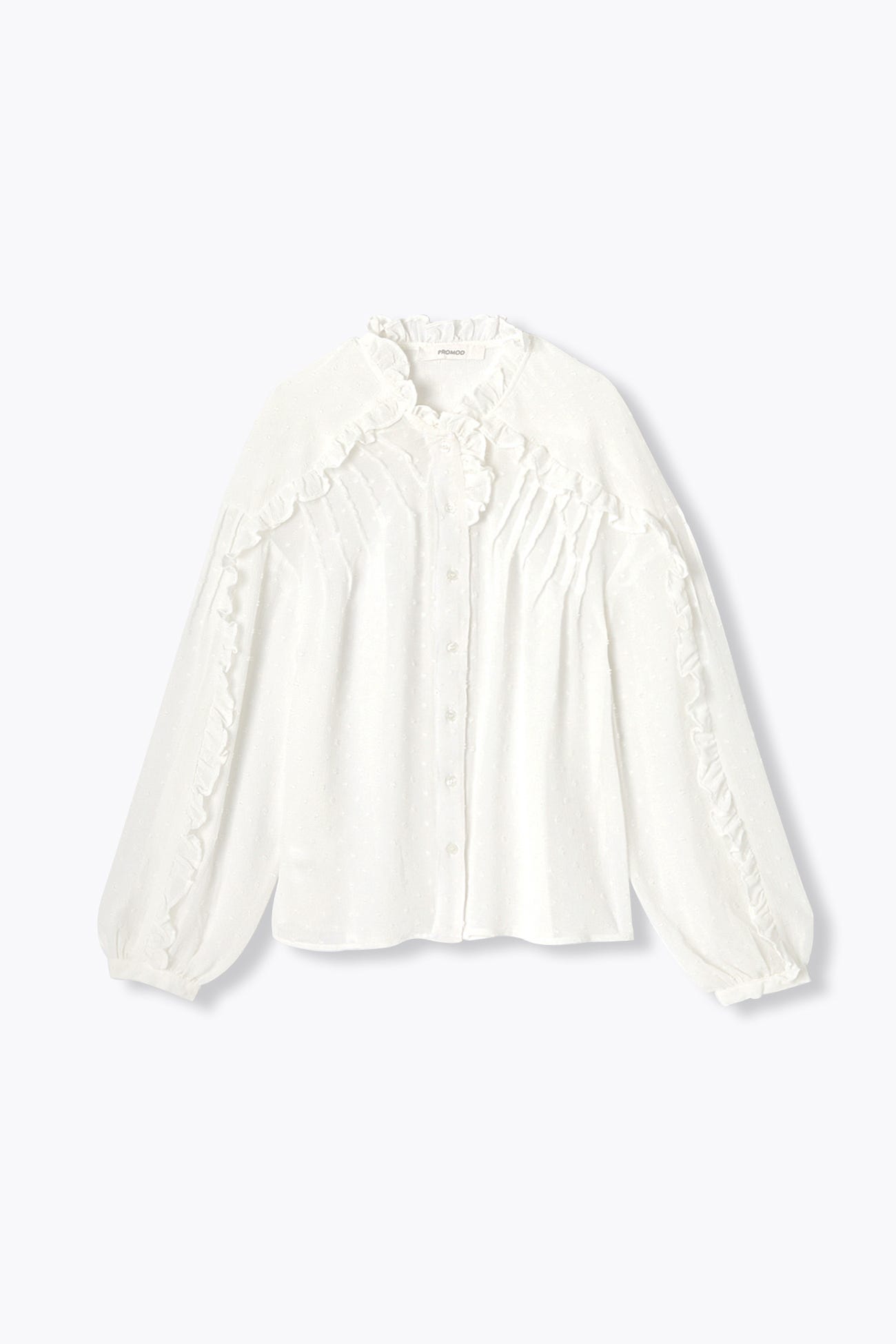 Chemise volantée plumetis