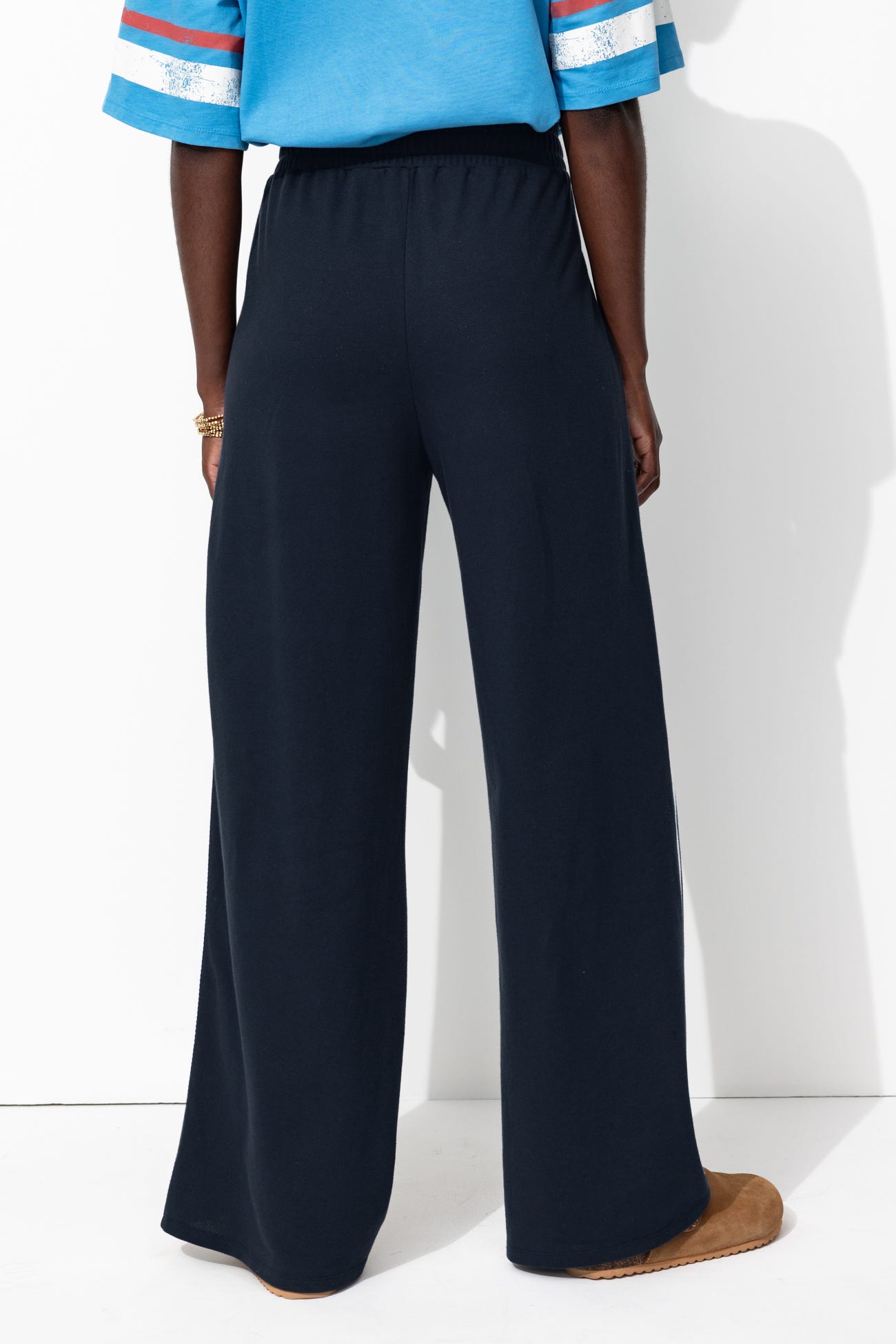 Jogging large à bandes Femme