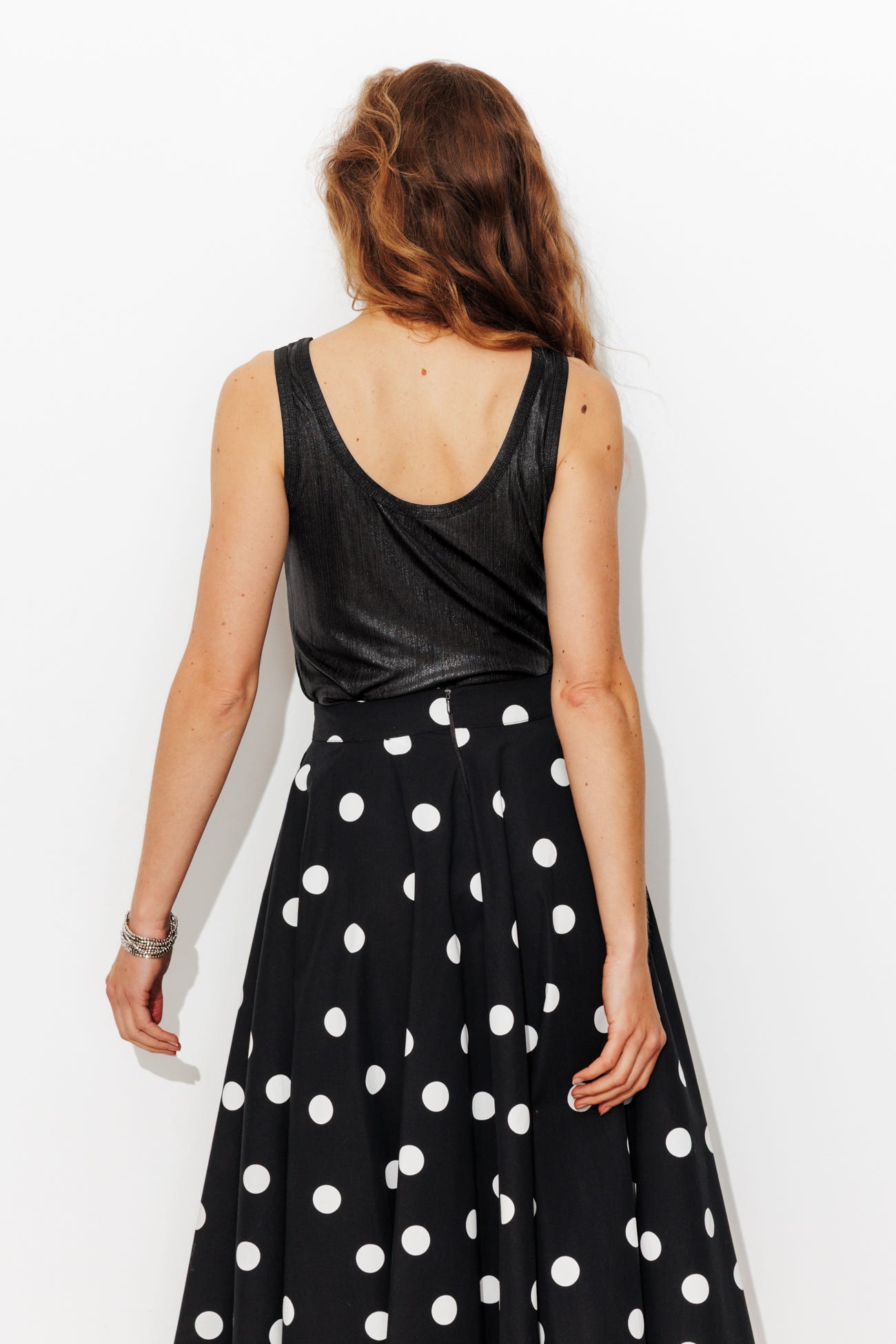 Lamé sleeveless top