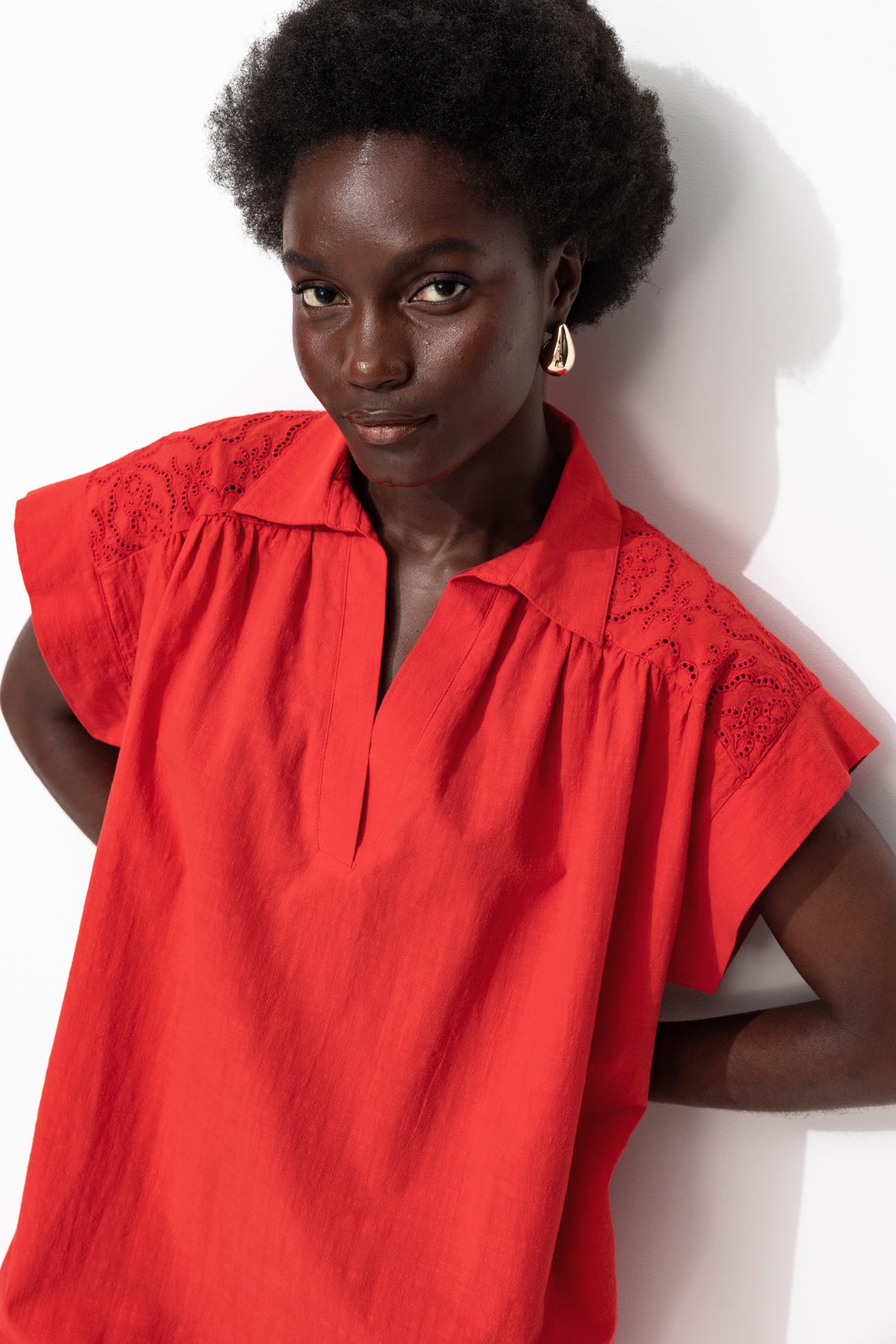 Robe-tunique broderie anglaise