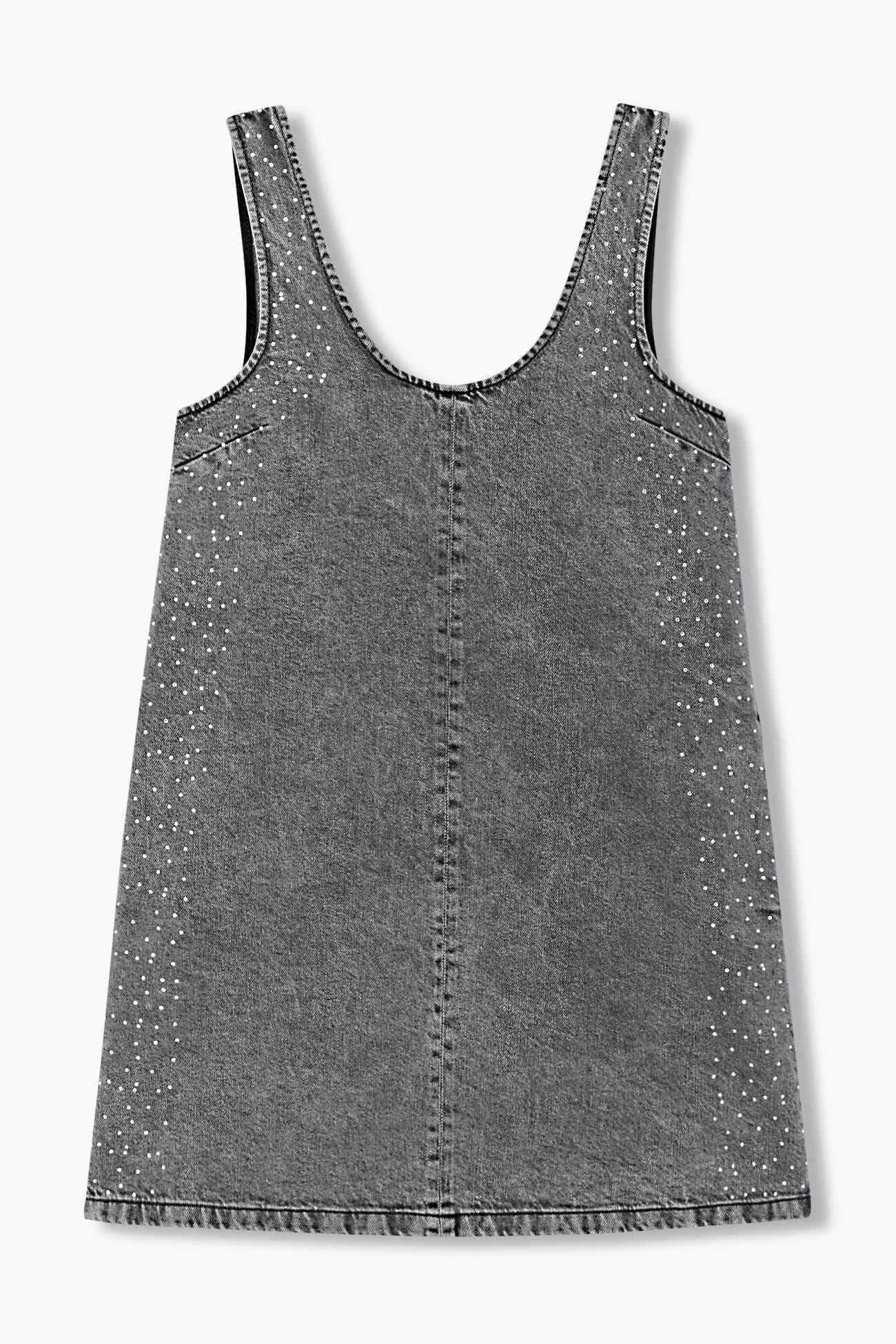 Robe courte en jean strassé