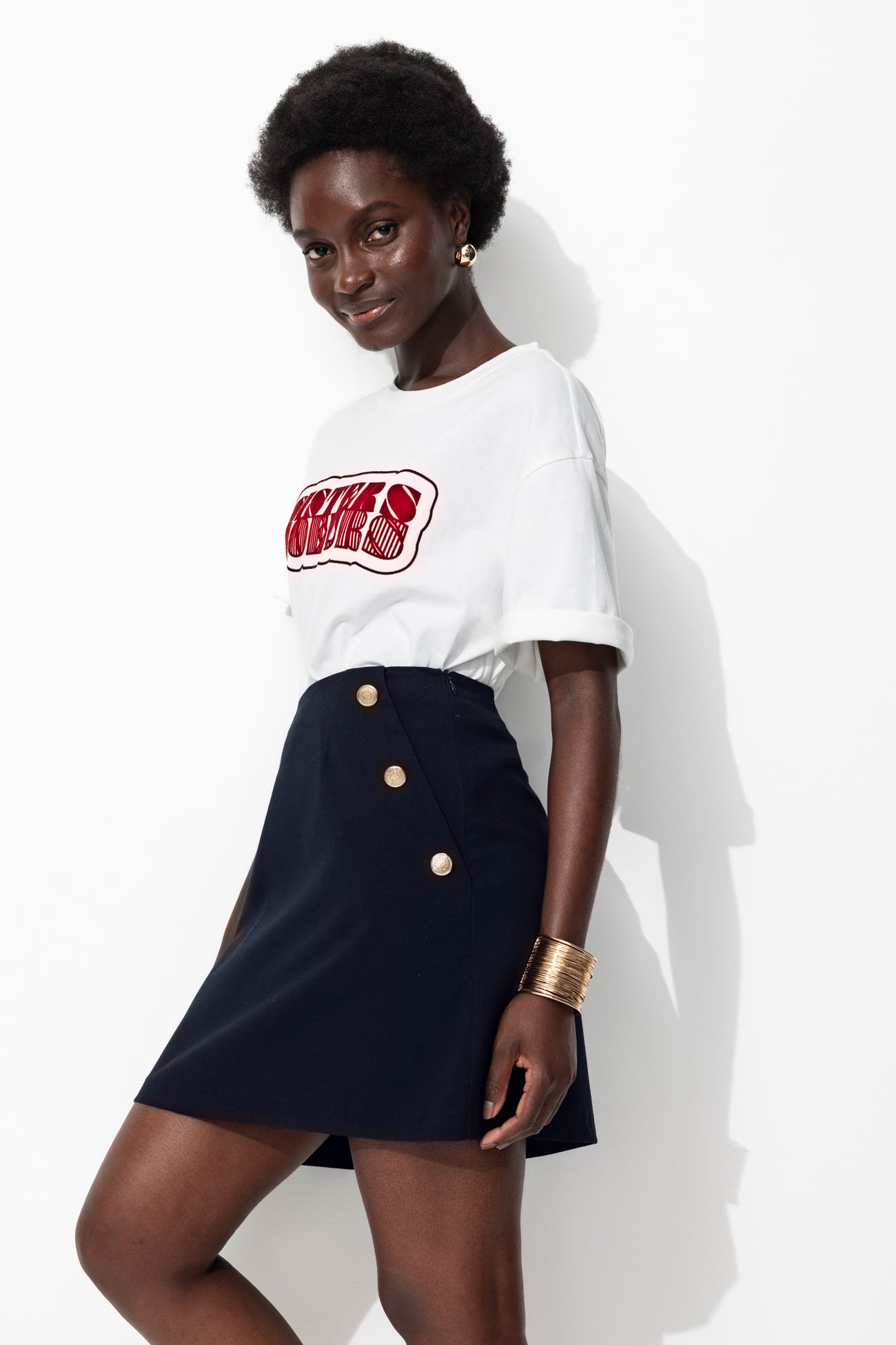 Jupe courte à pont Femme