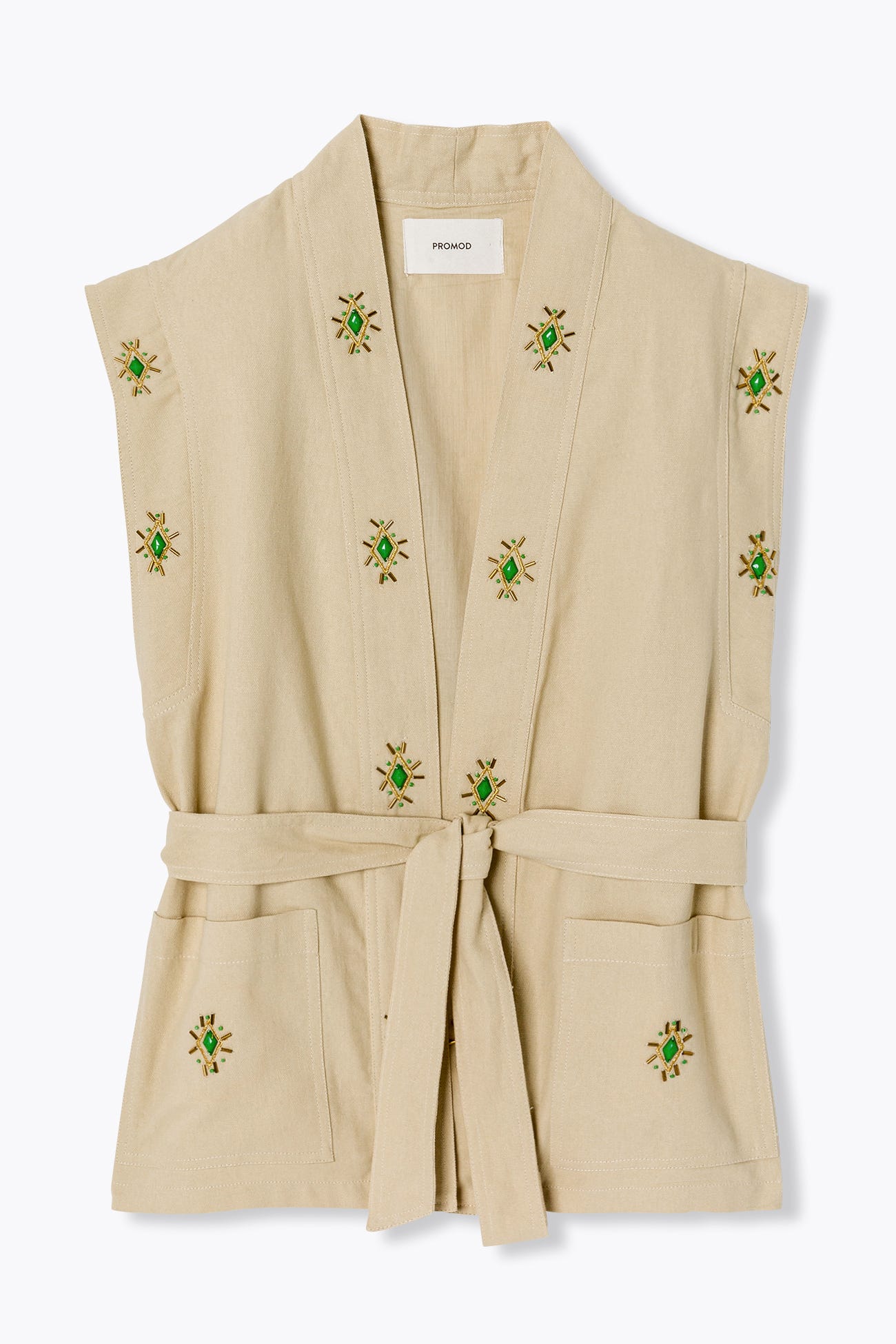 Veste perlée sans manches