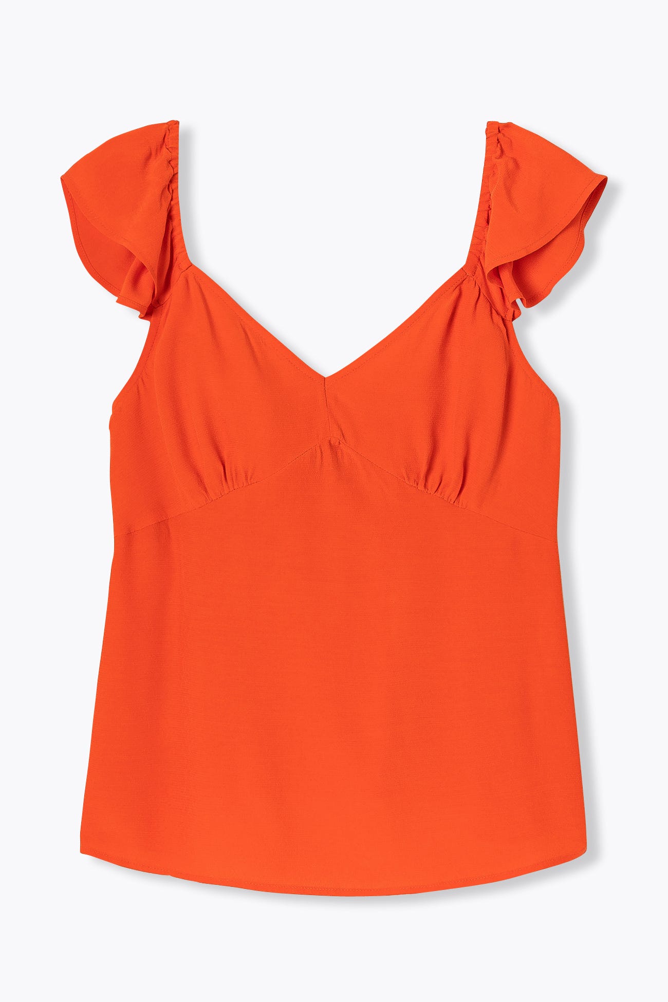 Top con spalline a tinta unita