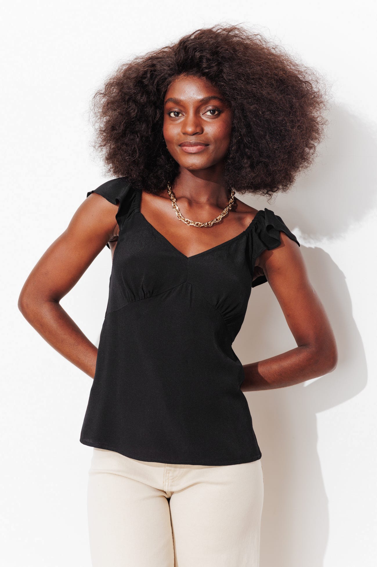 Top à bretelles uni Femme