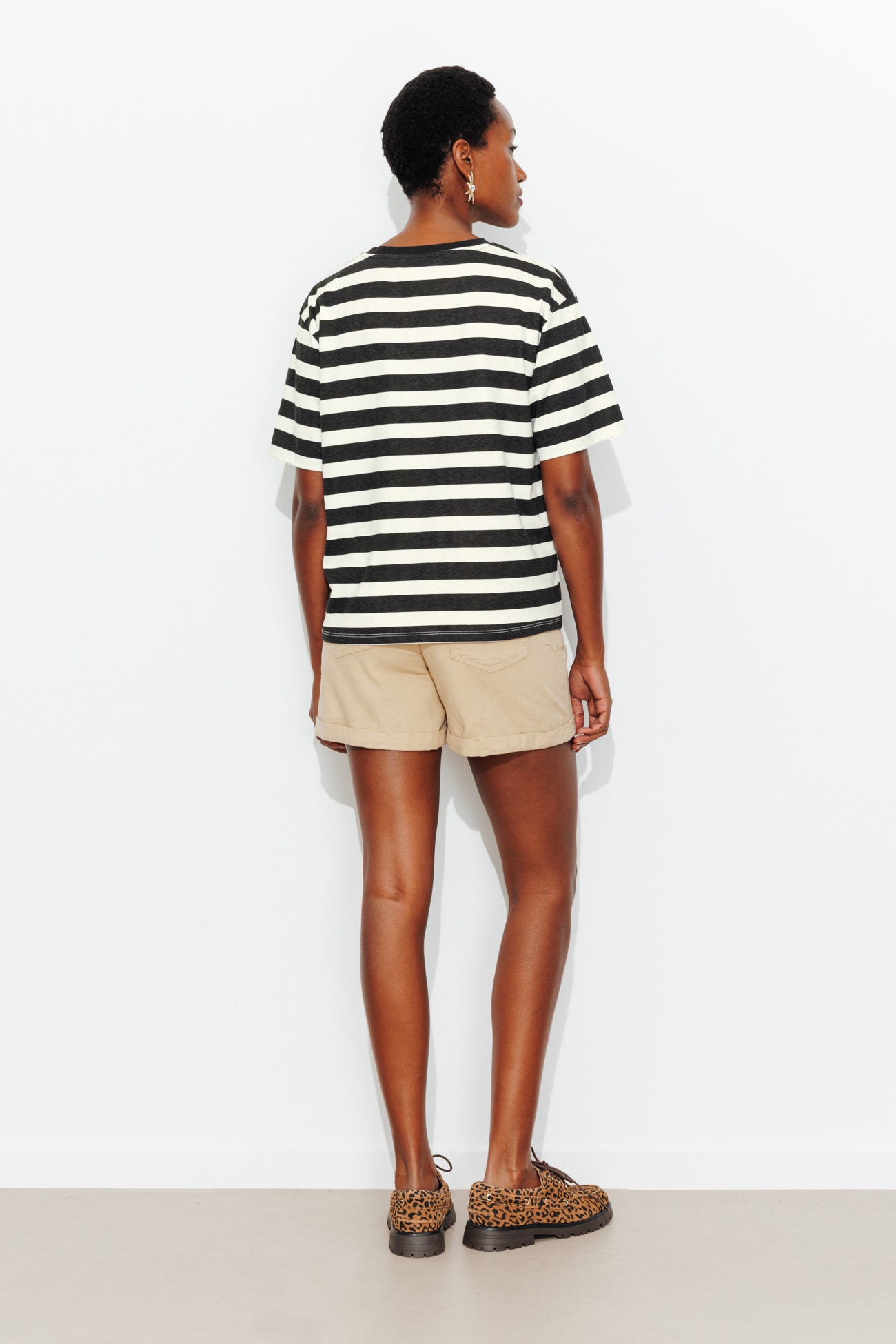 T-shirt rayé sequins