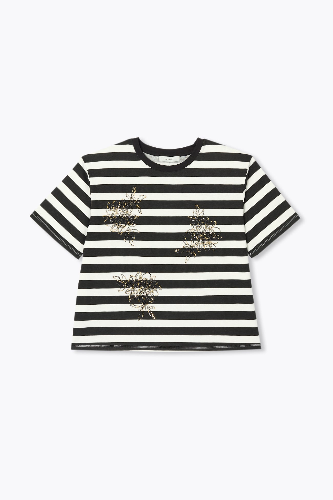 T-shirt rayé sequins