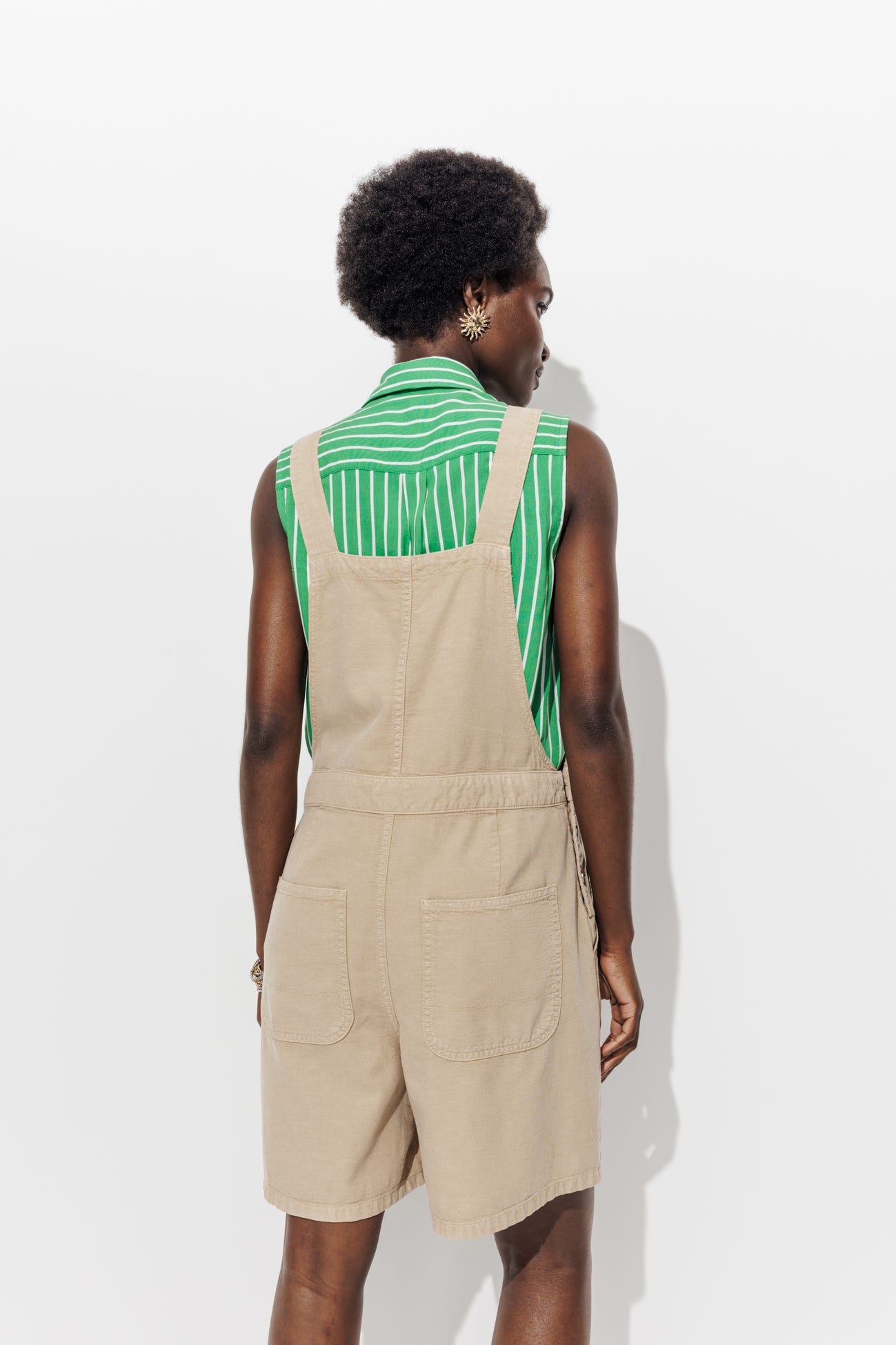 Salopette-short unie Femme