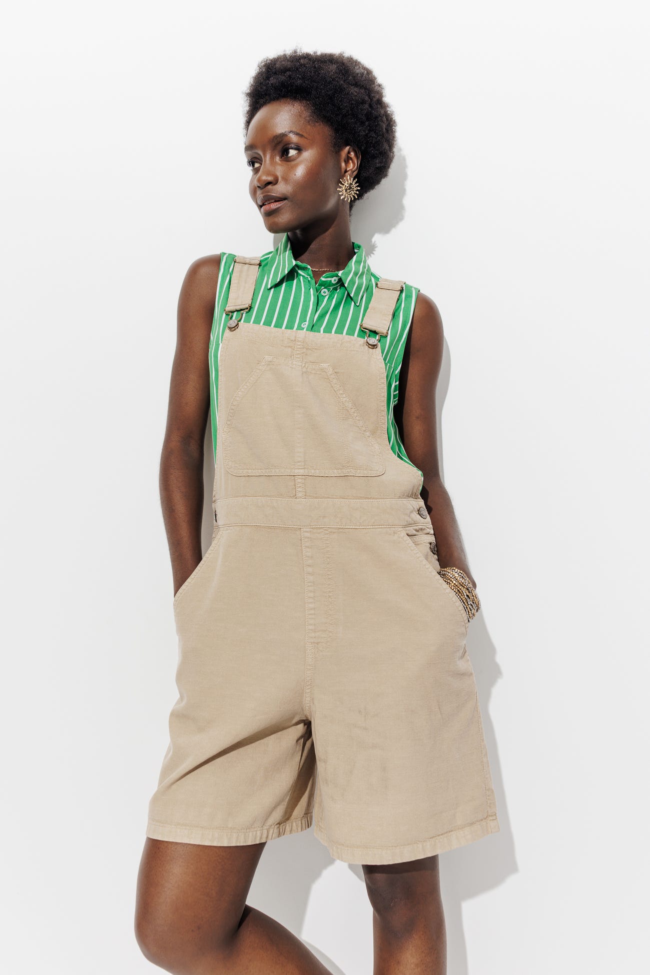 Salopette-short unie Femme