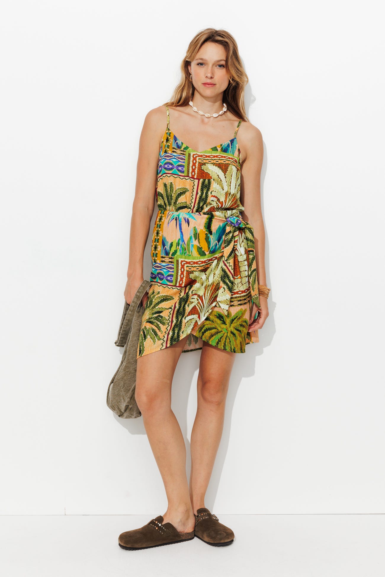 Jupe courte portefeuille Femme