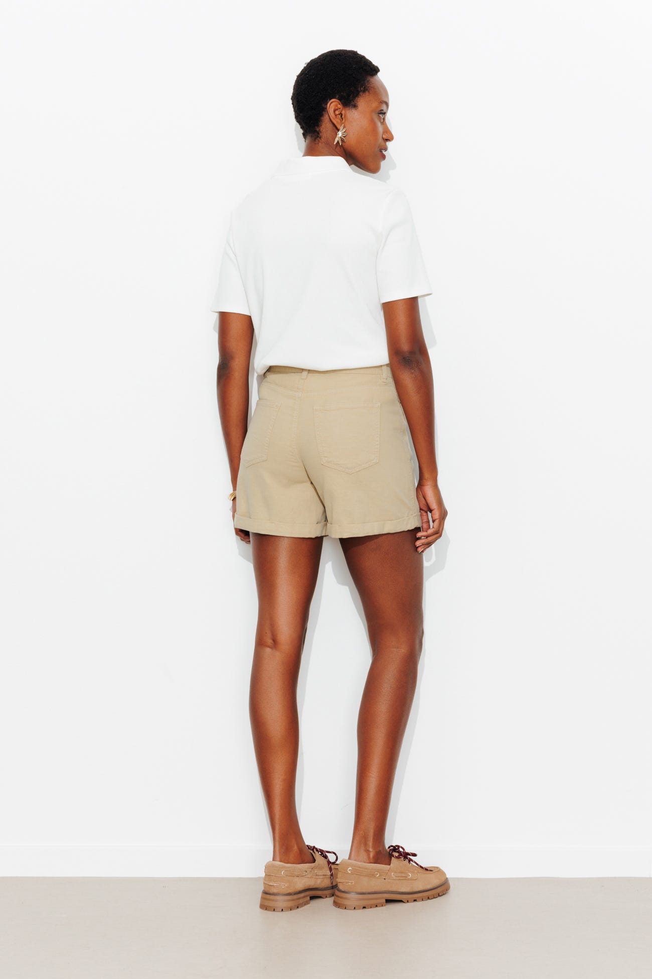 Plain canvas shorts