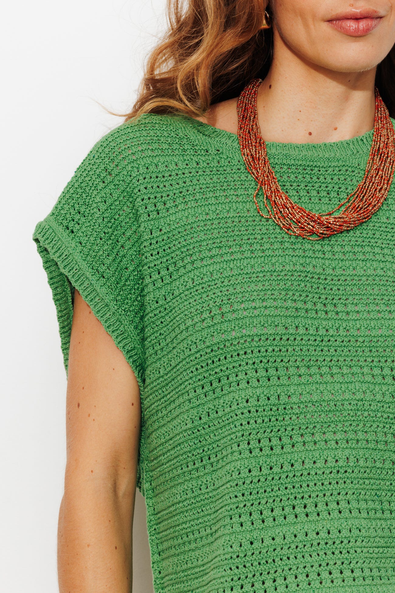 Pull sans manches en crochet