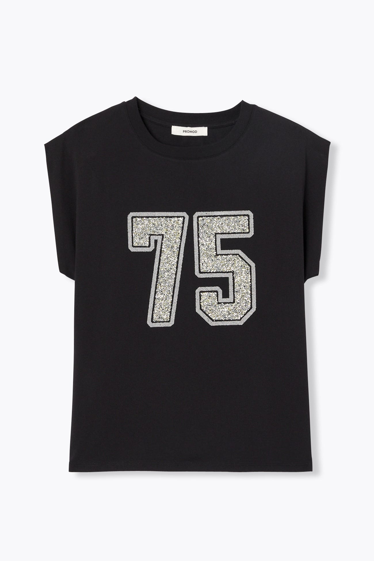 T-shirt con dettaglio glitter