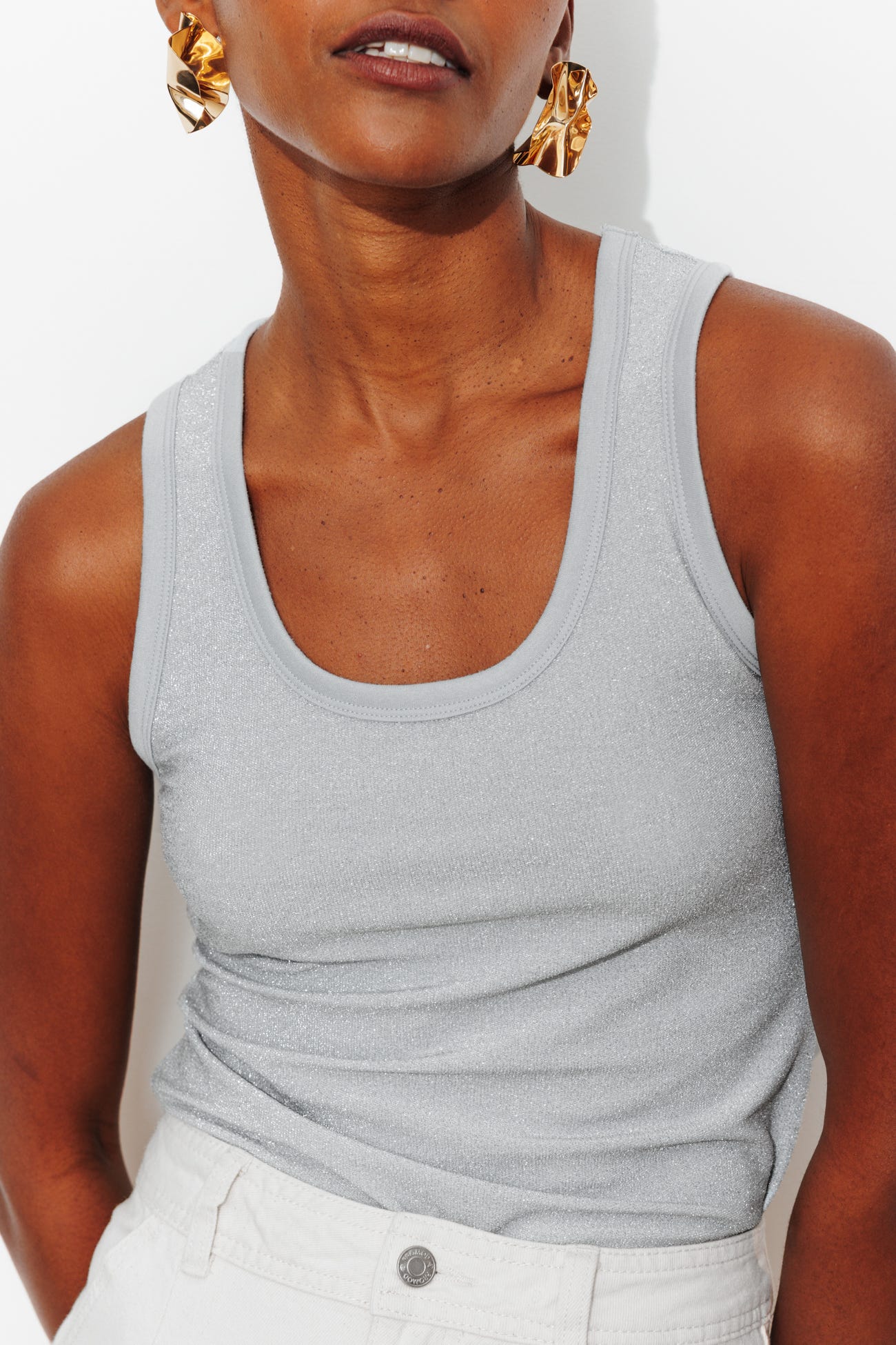 Débardeur à paillettes Femme