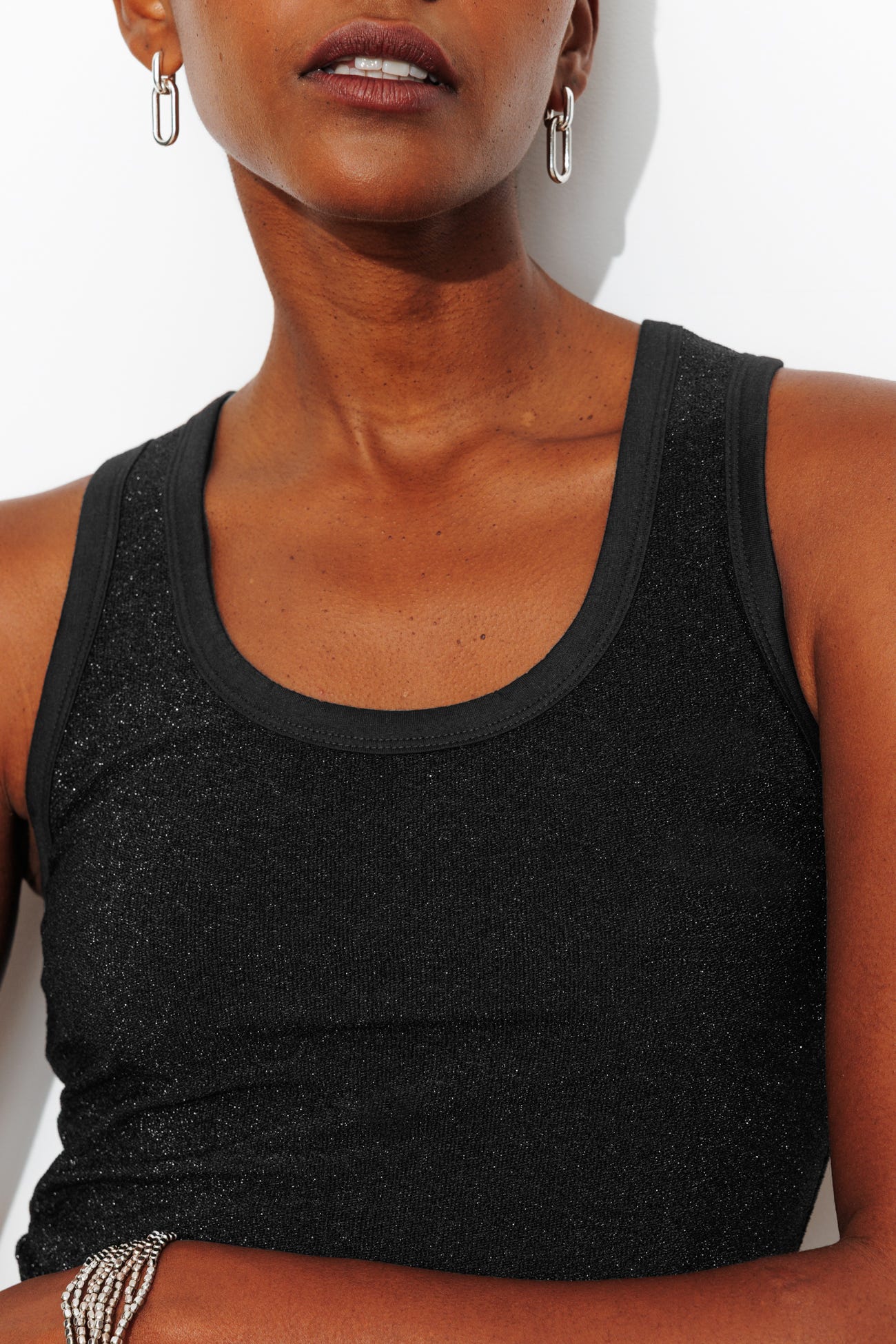 Glitzy sleeveless top
