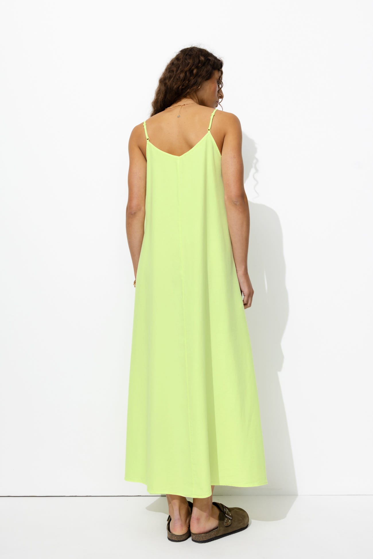 Robe longue fluo en lyocell