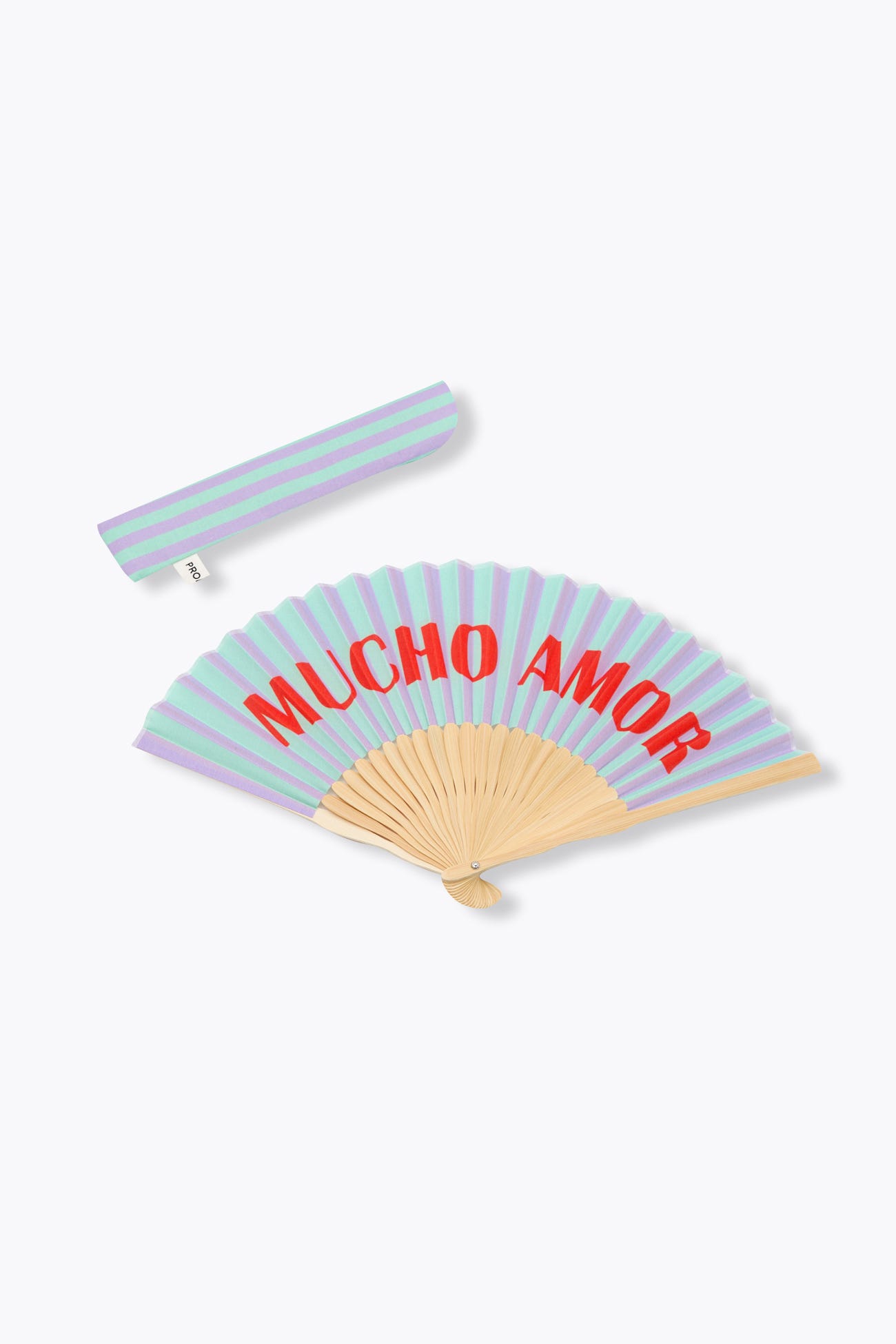 Striped fan and case