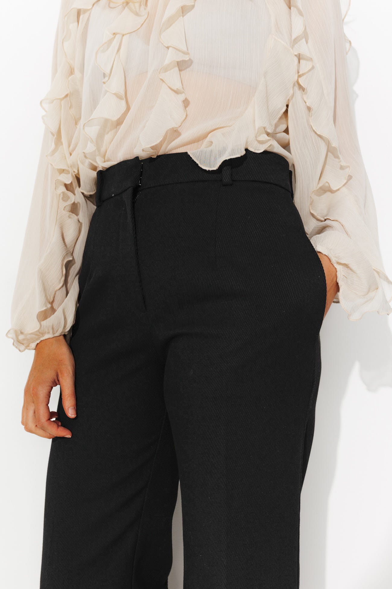 Pantalon large côtelé 7/8è