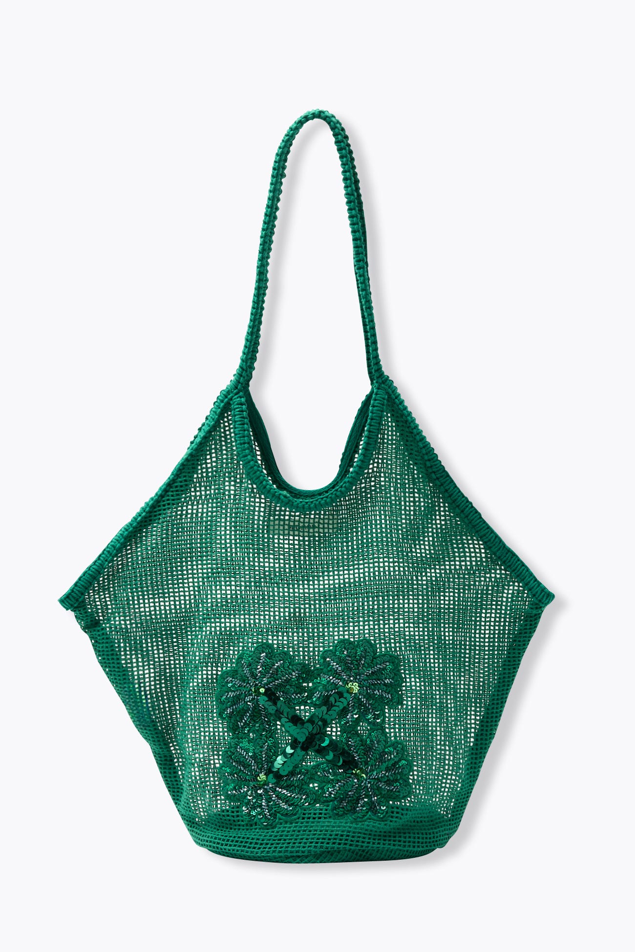 Sac filet fleurs brodées