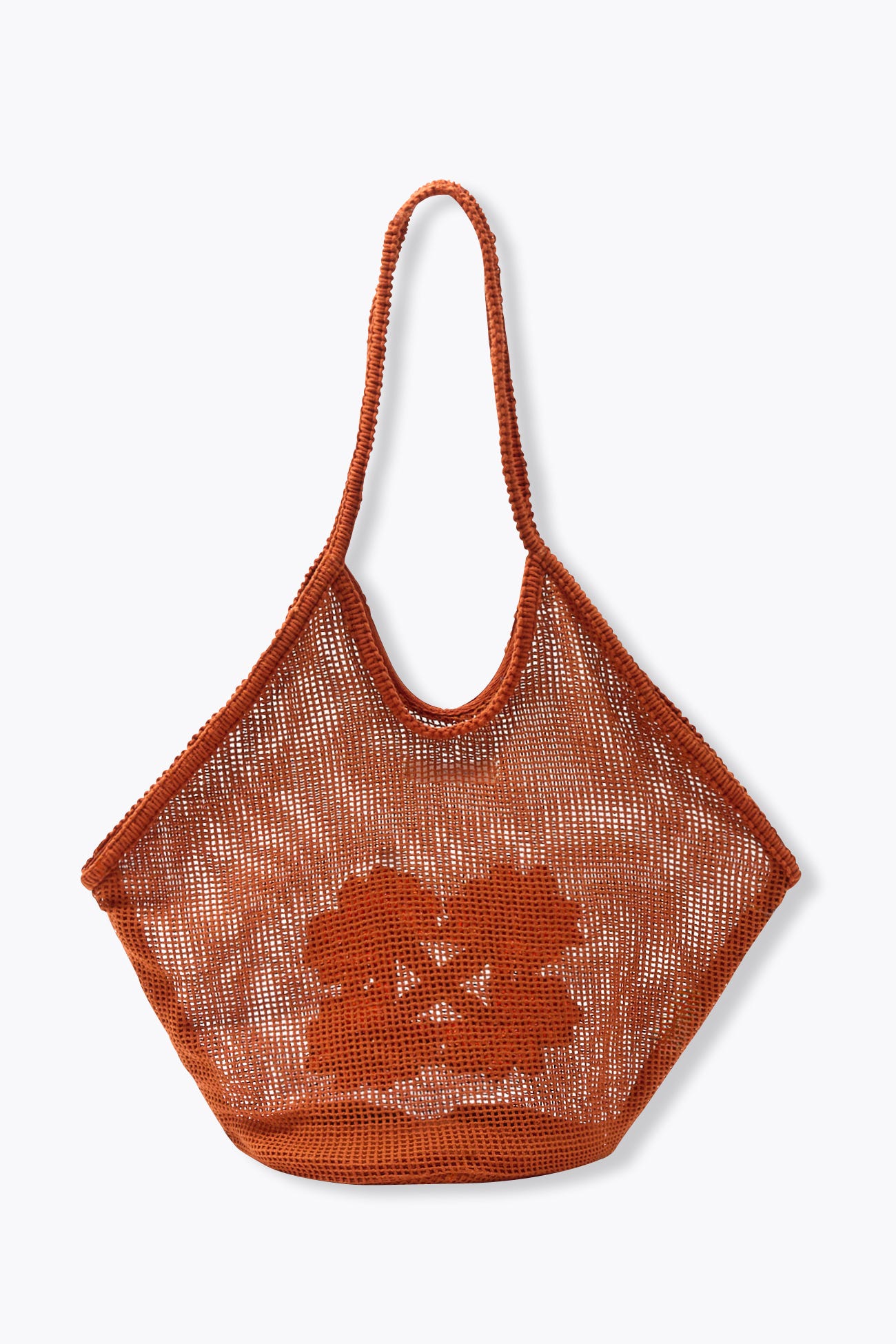 Sac filet fleurs brodées