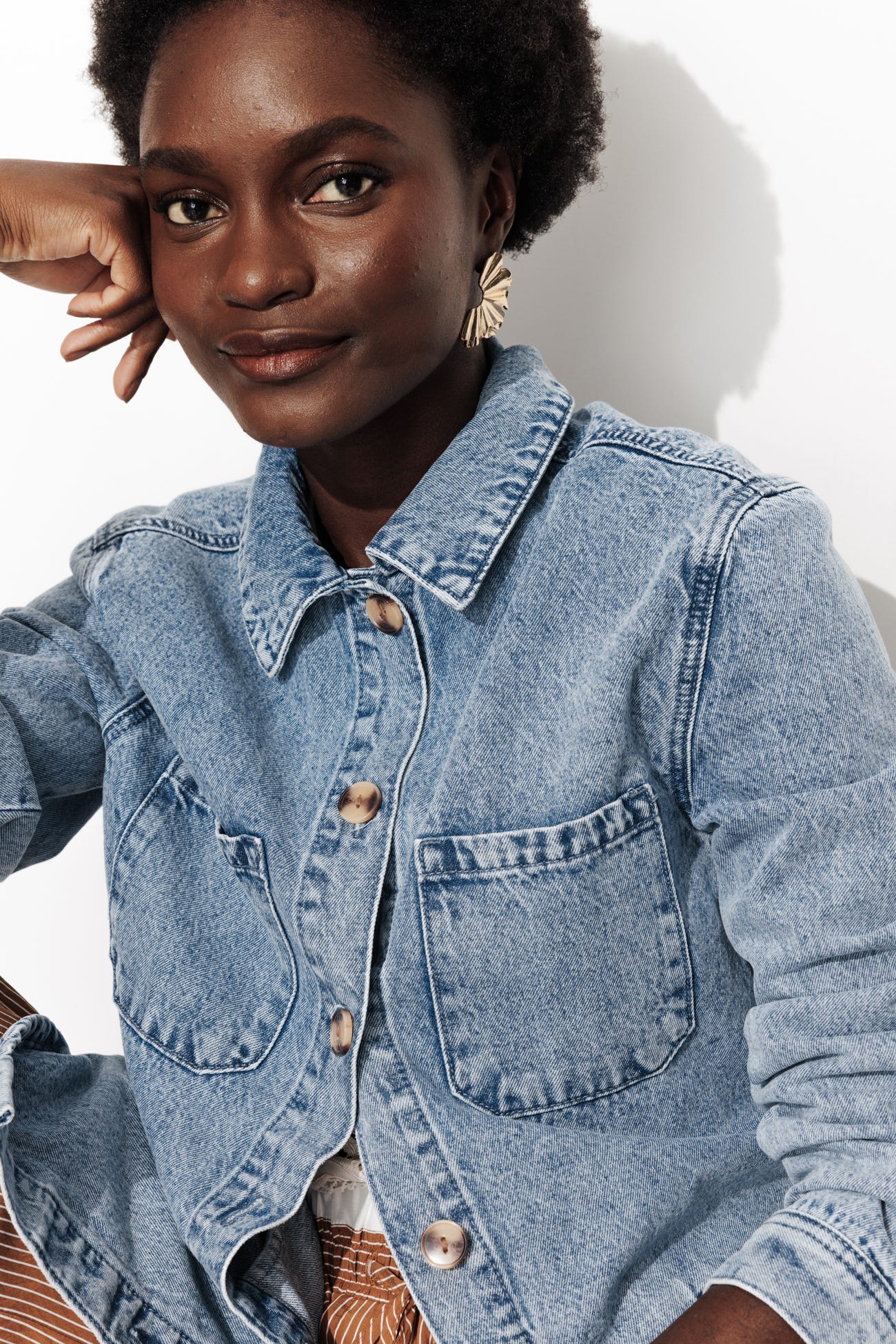 Giacca overshirt in denim ALMA