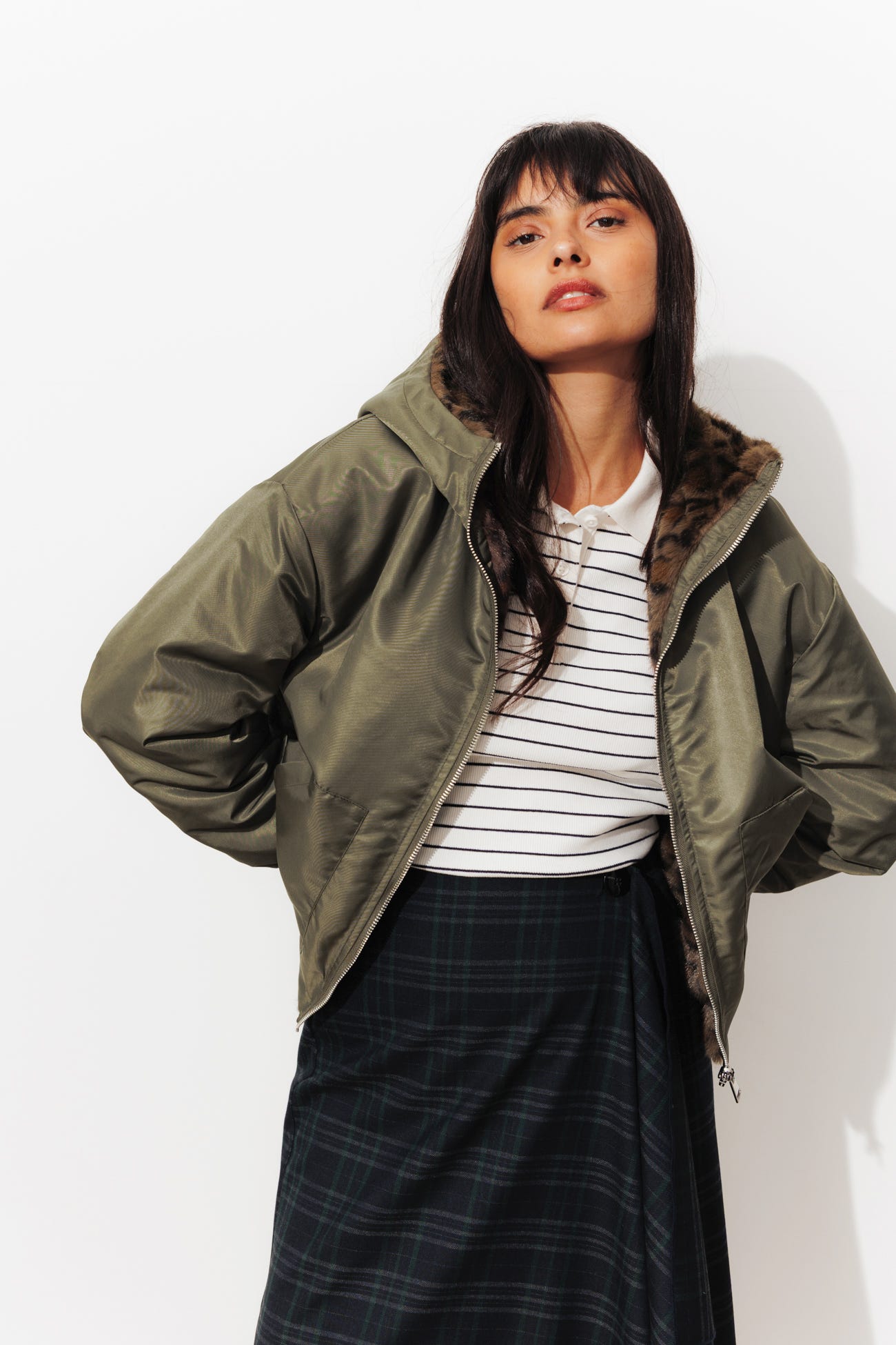 Blouson réversible léopard