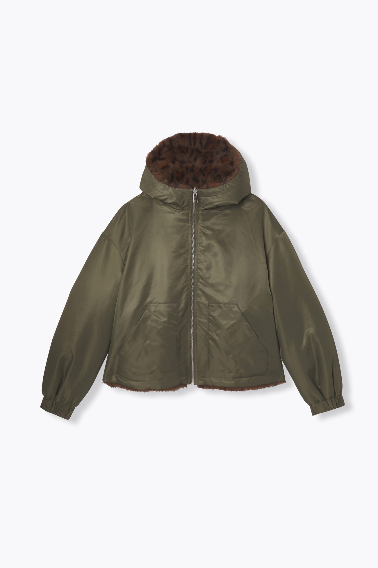 Blouson réversible léopard