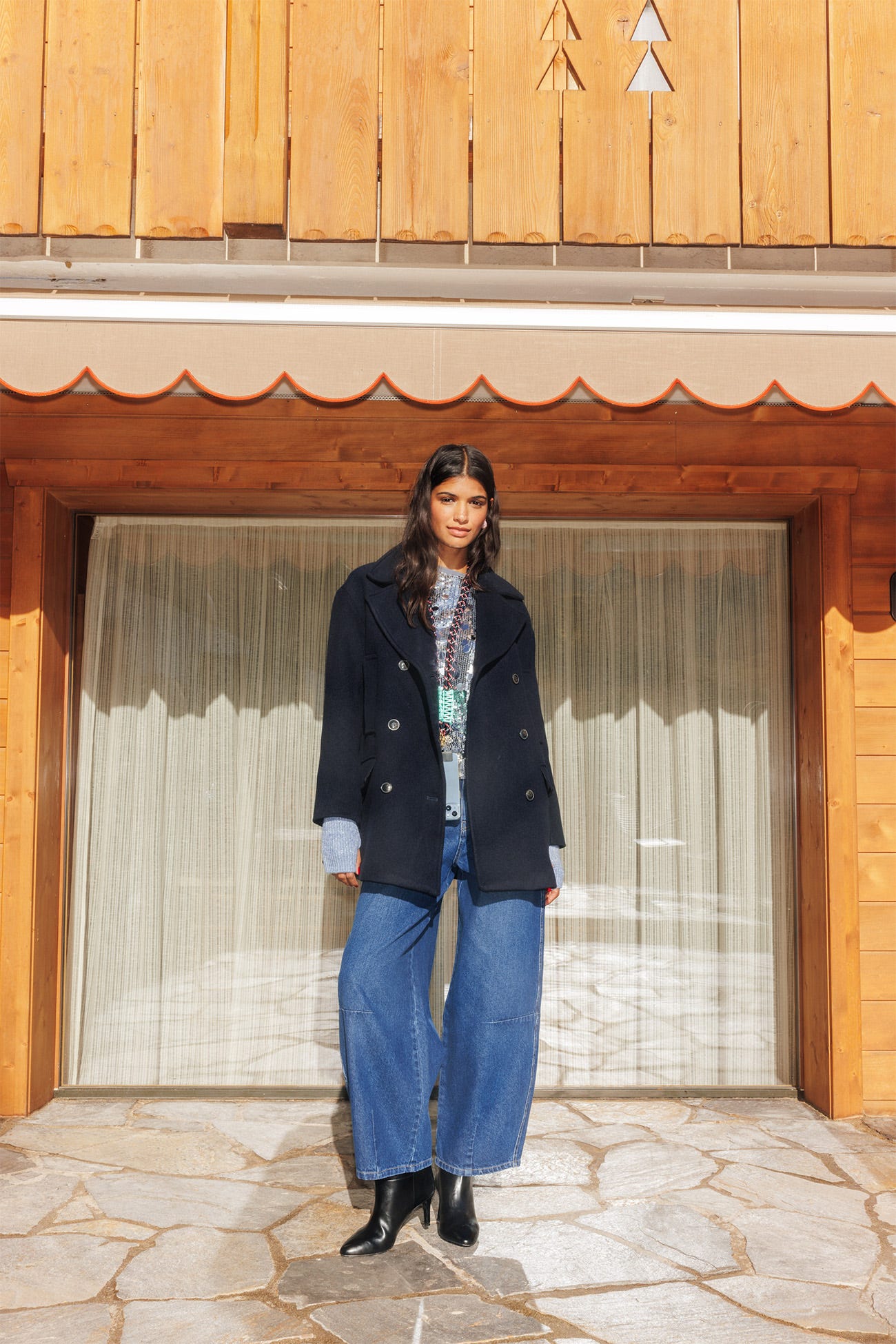 Caban en laine Femme