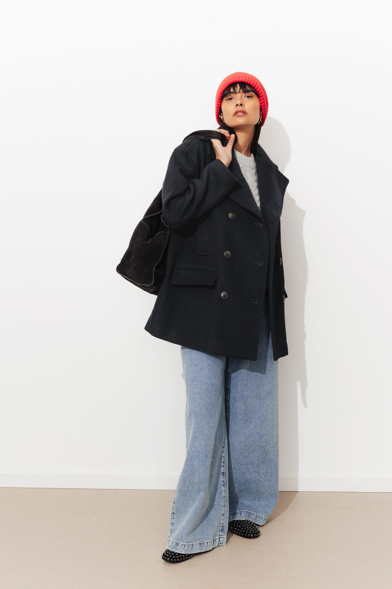 Caban en laine Femme