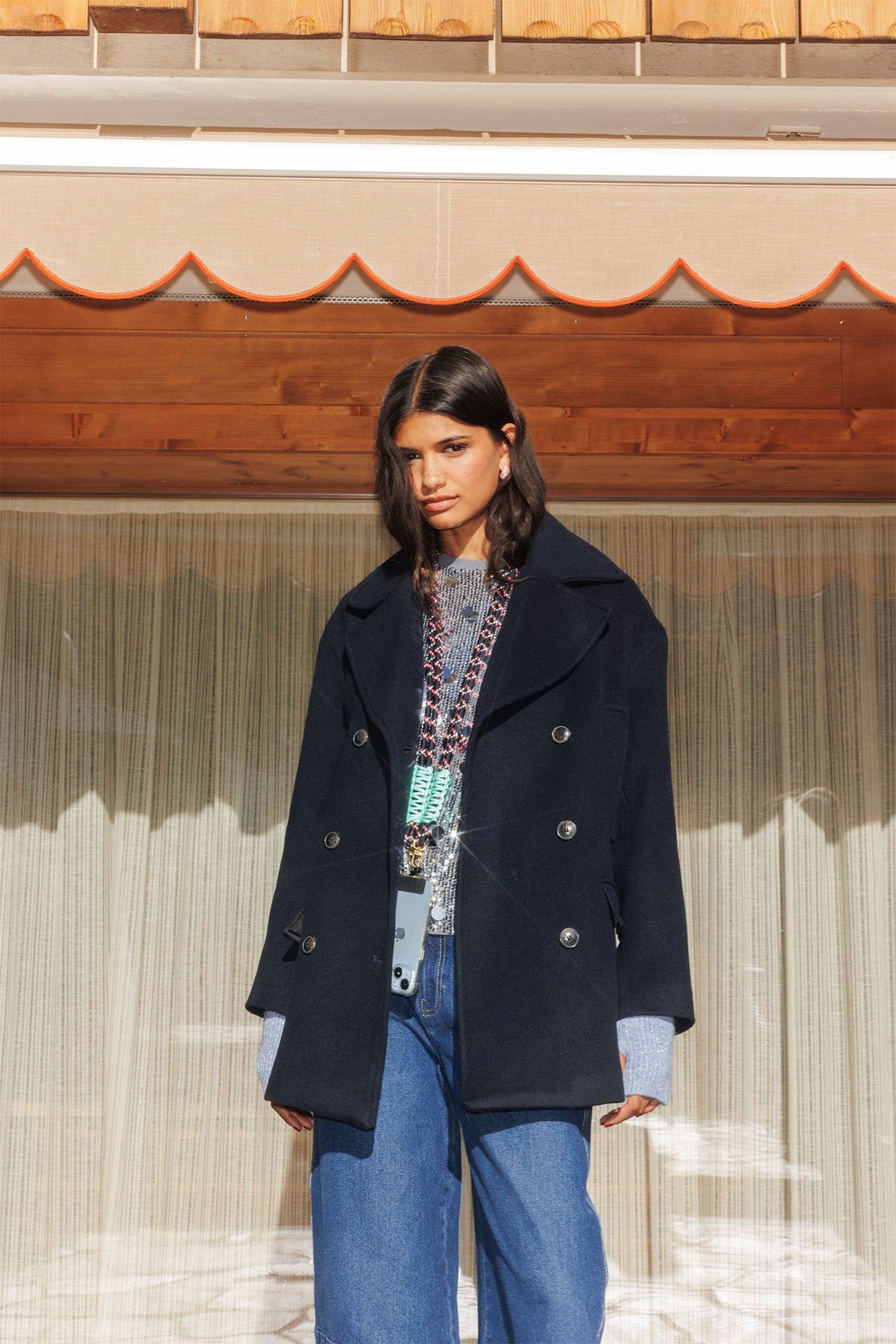 Caban en laine Femme