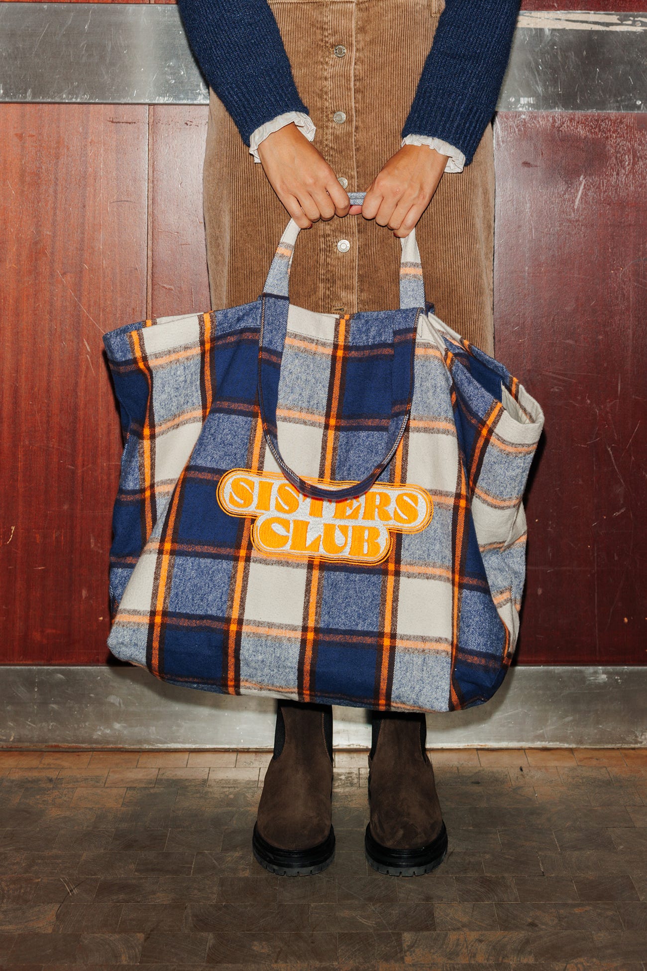 Maxi borsa a quadri SISTERS
