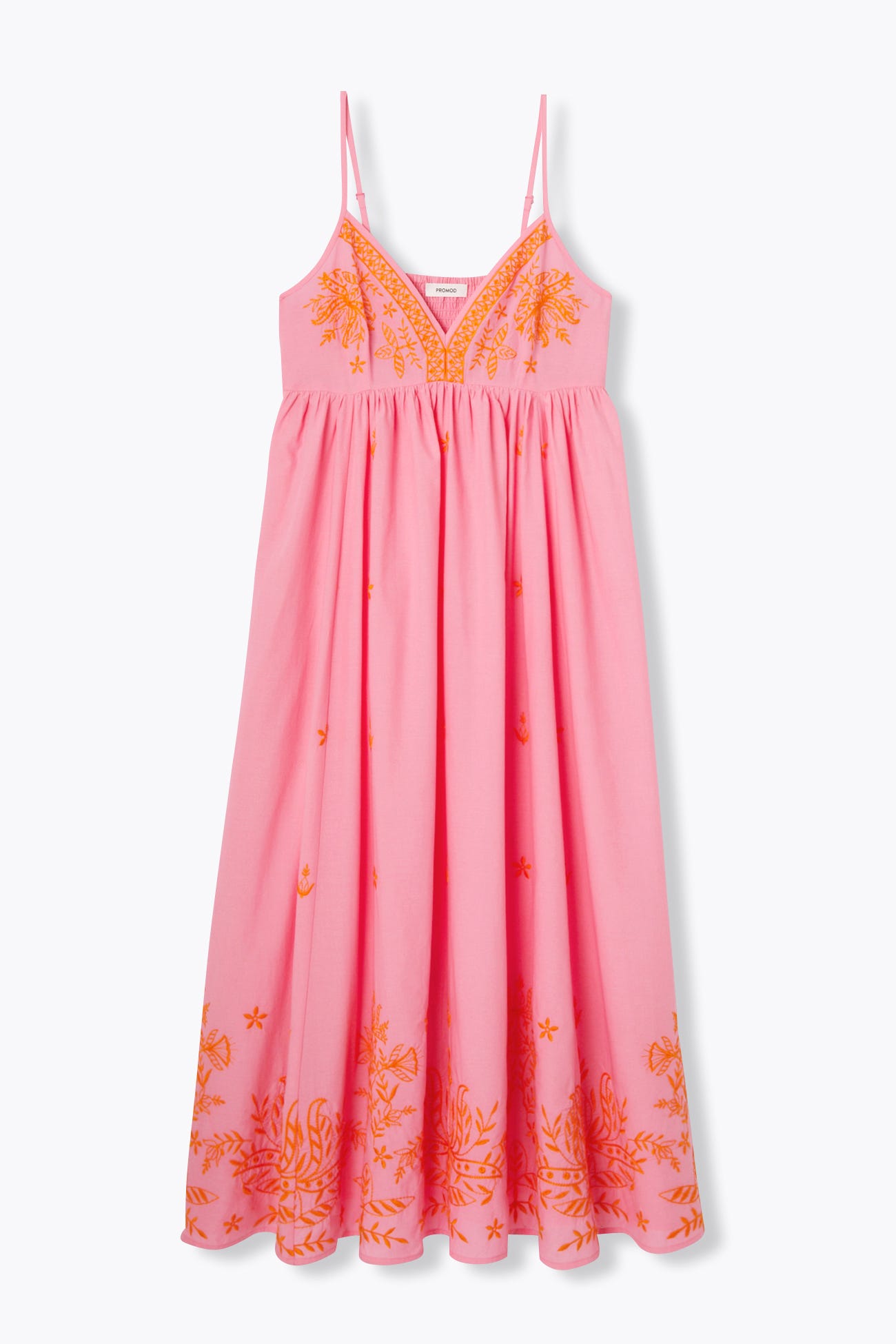 Robe brodée à bretelles Femme