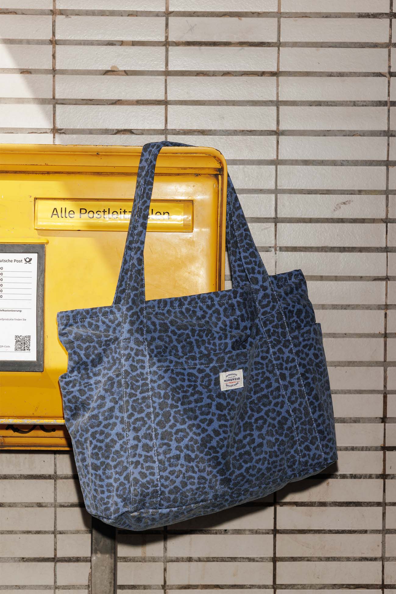 Grand sac en toile léopard