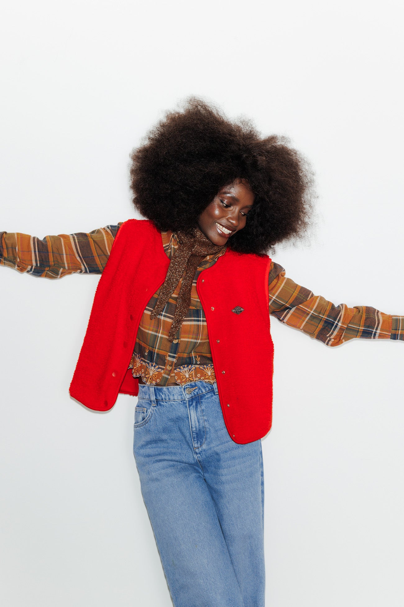 PALOMA veste réversible - Rouge