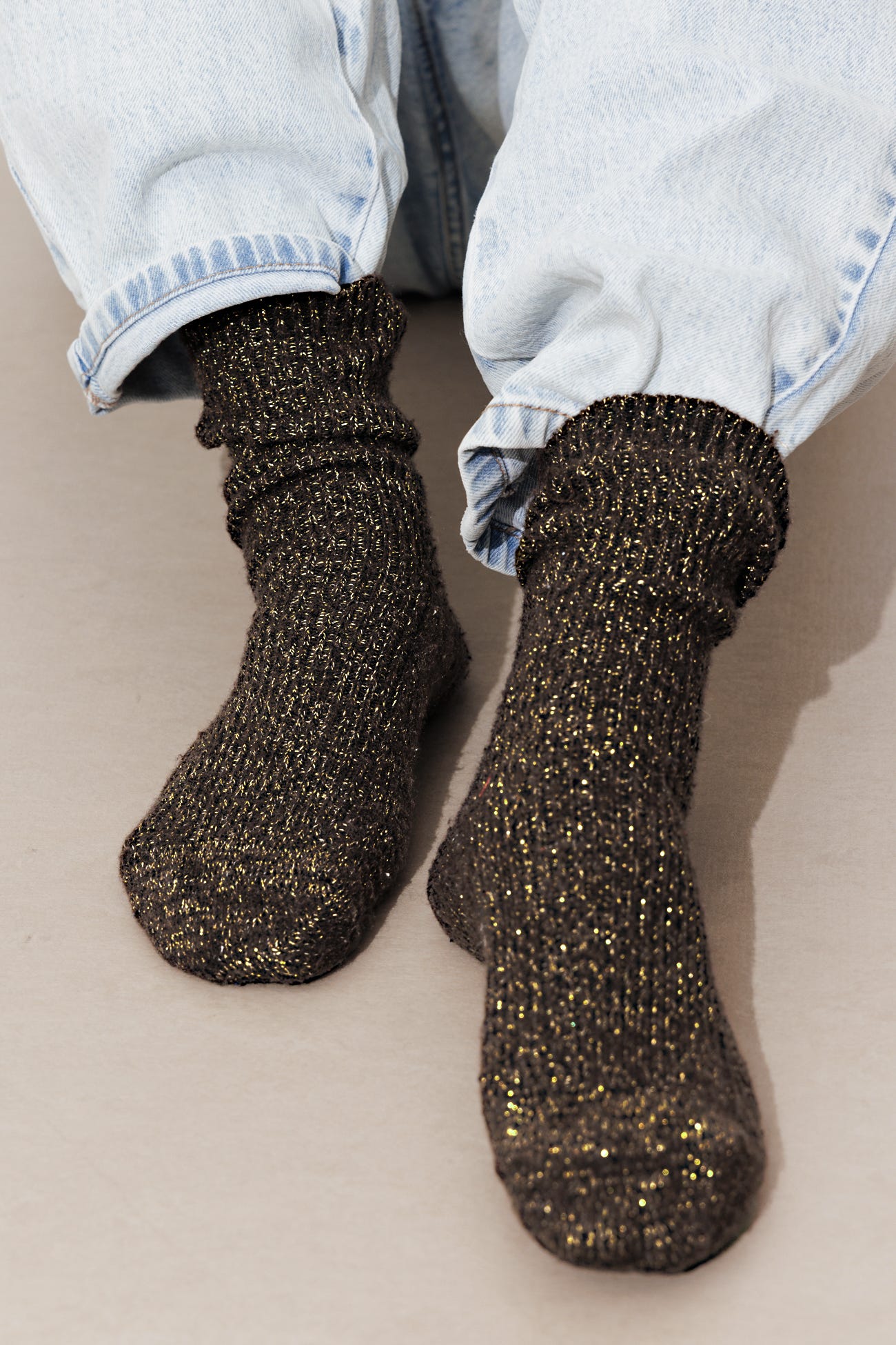Chaussettes pailletées Femme