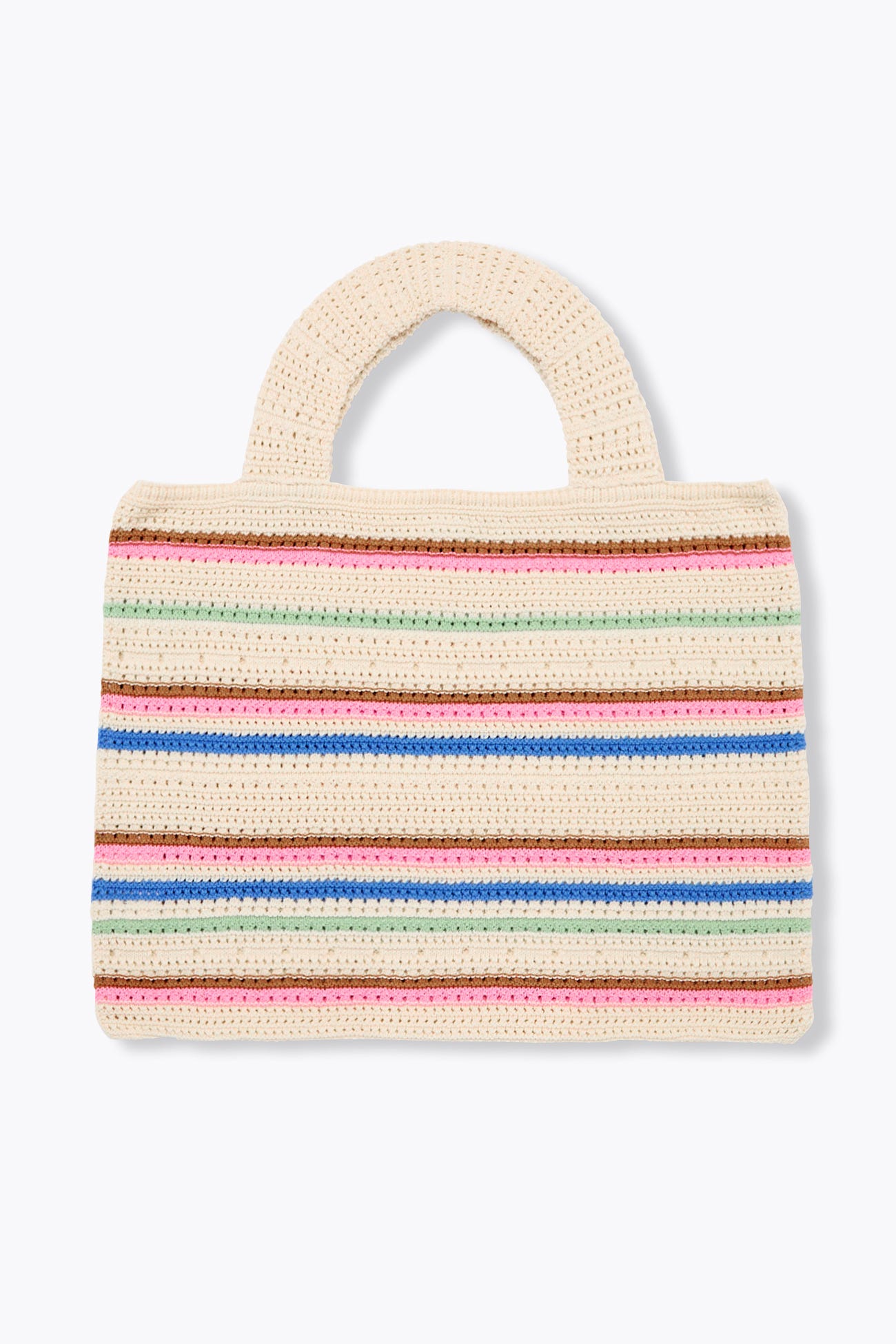 Striped crochet bag